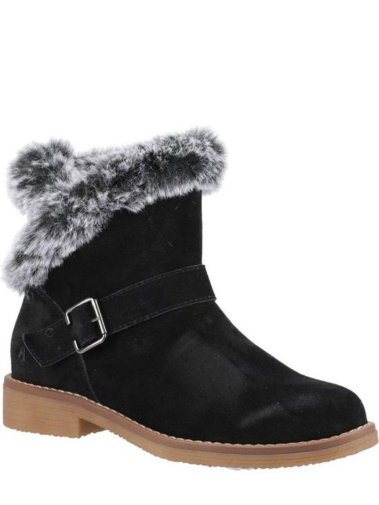 stillFront image of hush-puppies-hannah-faux-shearling-ankle-boot-black