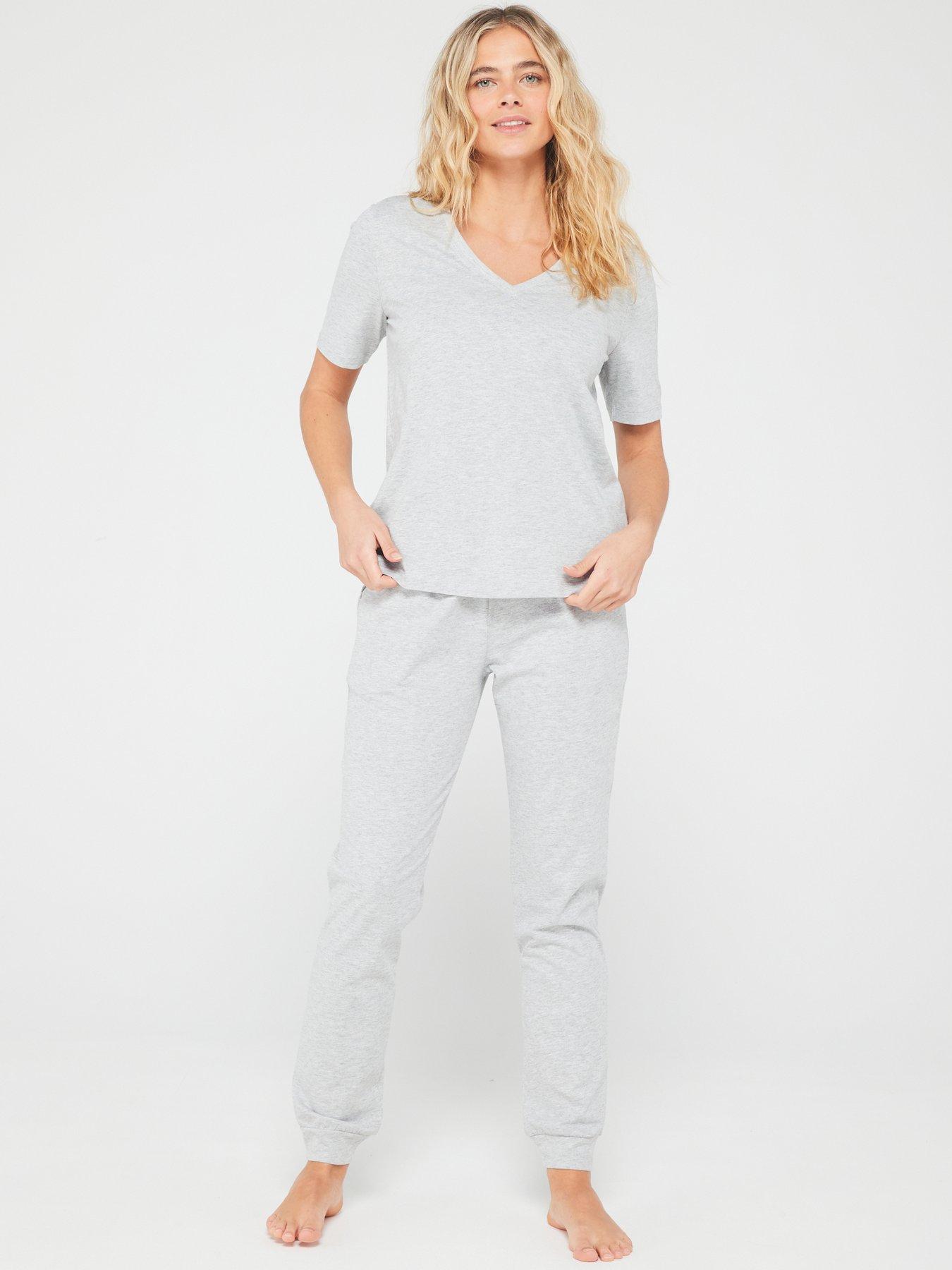 Image 5 of 5 of Everyday Mid Sleeve V Neck Top And Jogger Pj Set