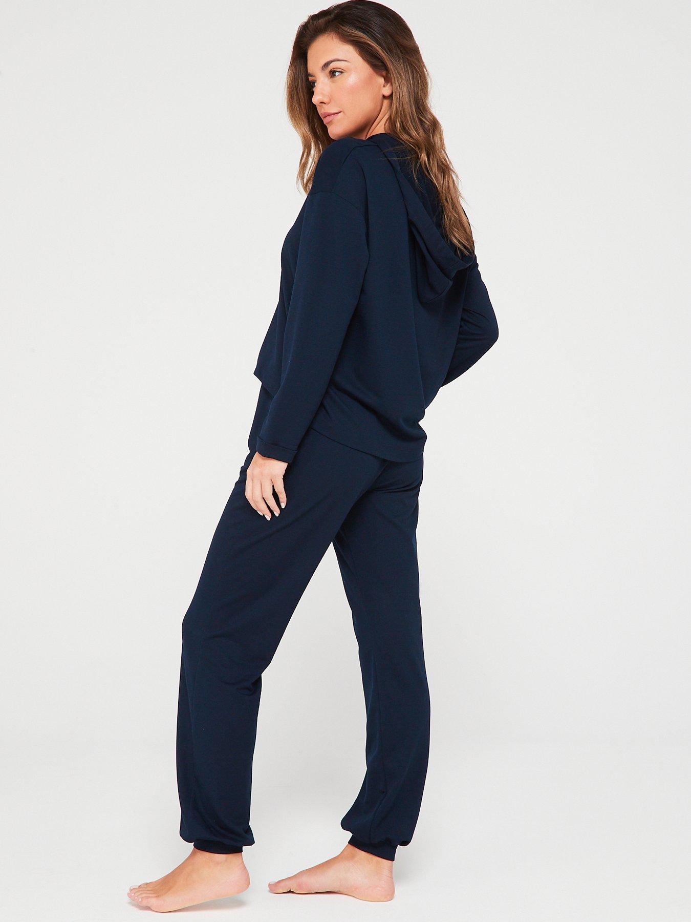 Navy blue jogger online set womens