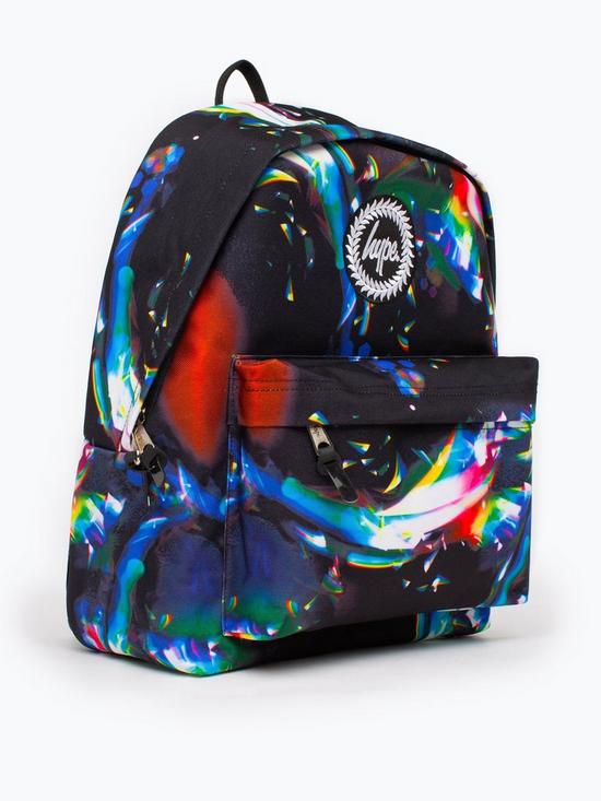 stillFront image of hype-black-rainbow-refraction-backpack