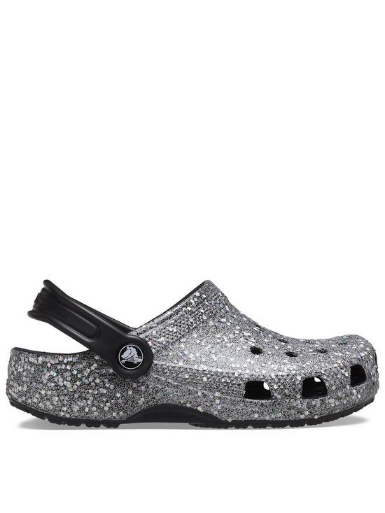 Crocs Kids Classic Clog Glitter Sandal - Multi | very.co.uk
