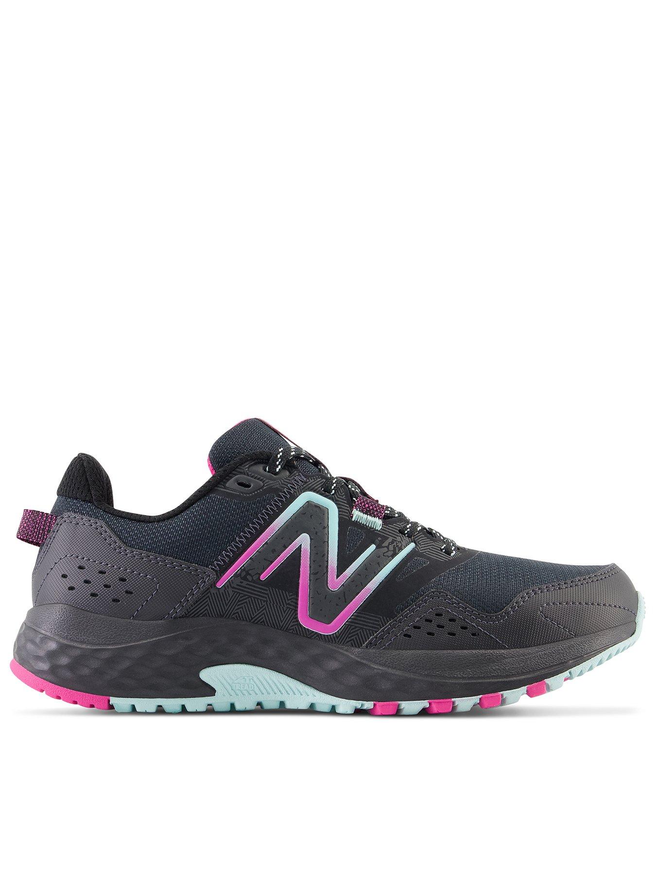 Black and pink new balance clearance trainers