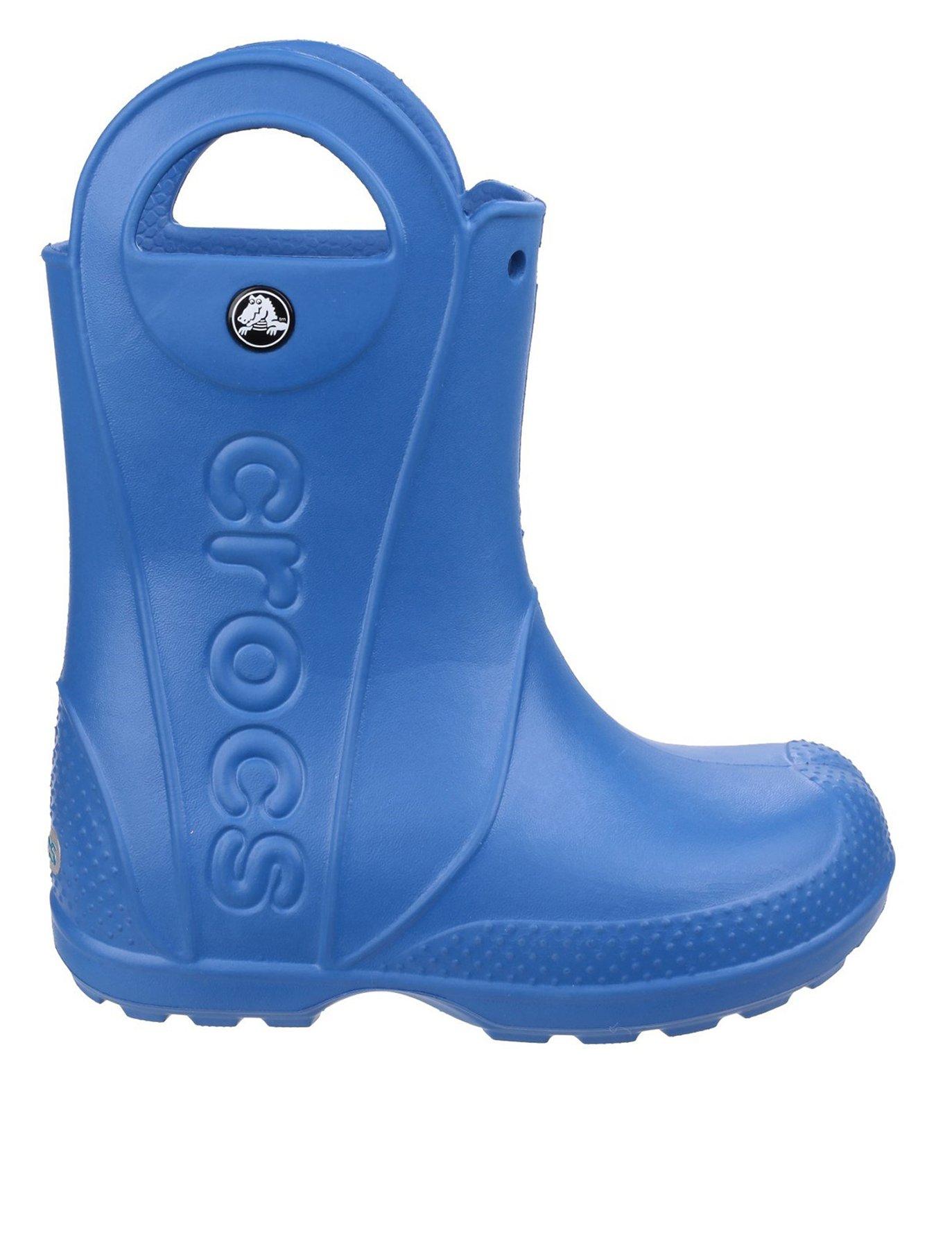 Crocs Handle It Rain Boots - Blue, Blue, Size 11 Younger