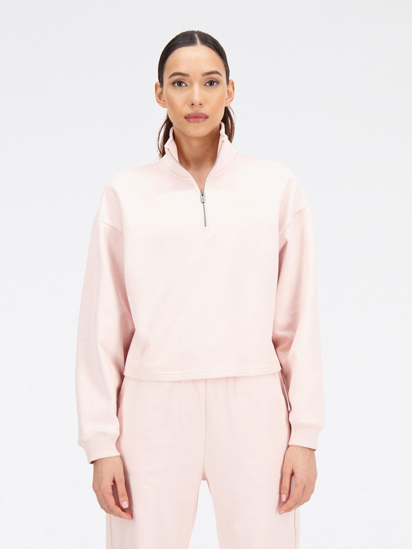 Athletics Linear Quarter Zip Top Pink
