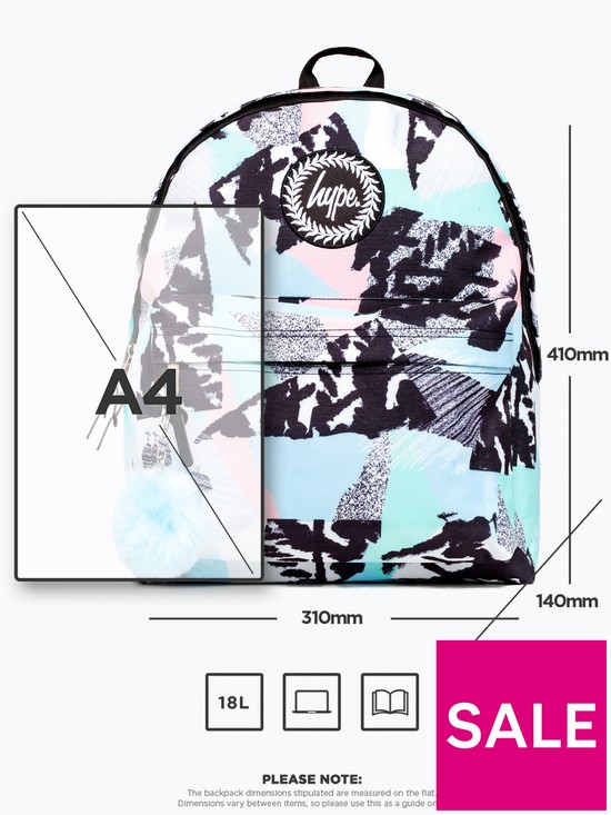 stillFront image of hype-unisex-blue-pastel-abstract-crest-backpack