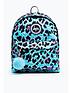  image of hype-unisex-blue-ice-leopard-crest-backpack