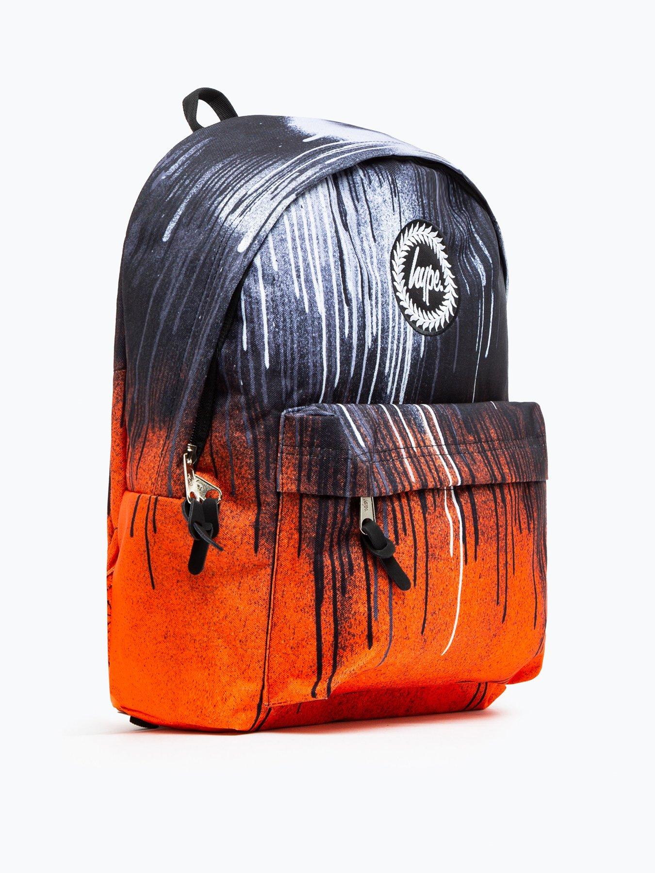 Image 2 of 5 of Hype Unisex Orange Drips Crest Backpack