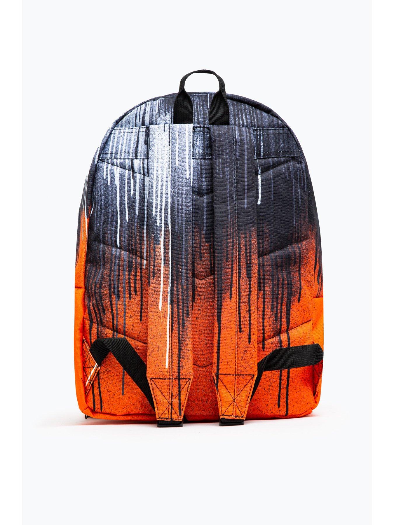 Image 3 of 5 of Hype Unisex Orange Drips Crest Backpack