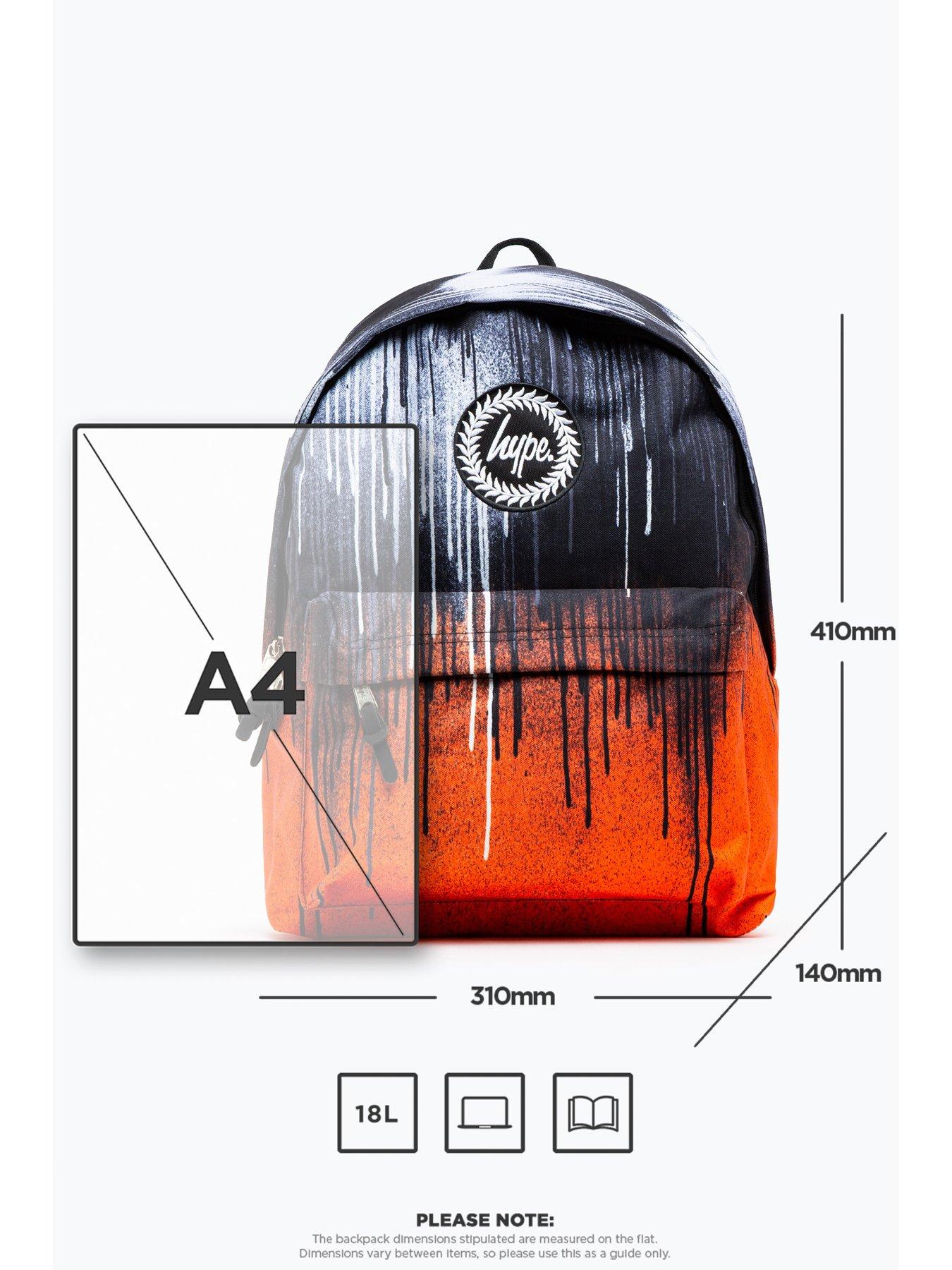 Image 5 of 5 of Hype Unisex Orange Drips Crest Backpack