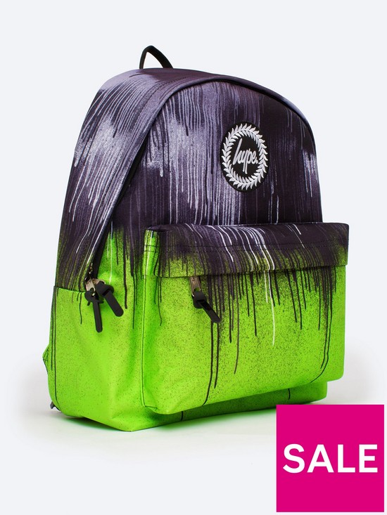 stillFront image of hype-unisex-green-drips-backpack