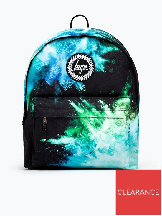 front image of hype-blue-amp-green-chalk-dust-backpack