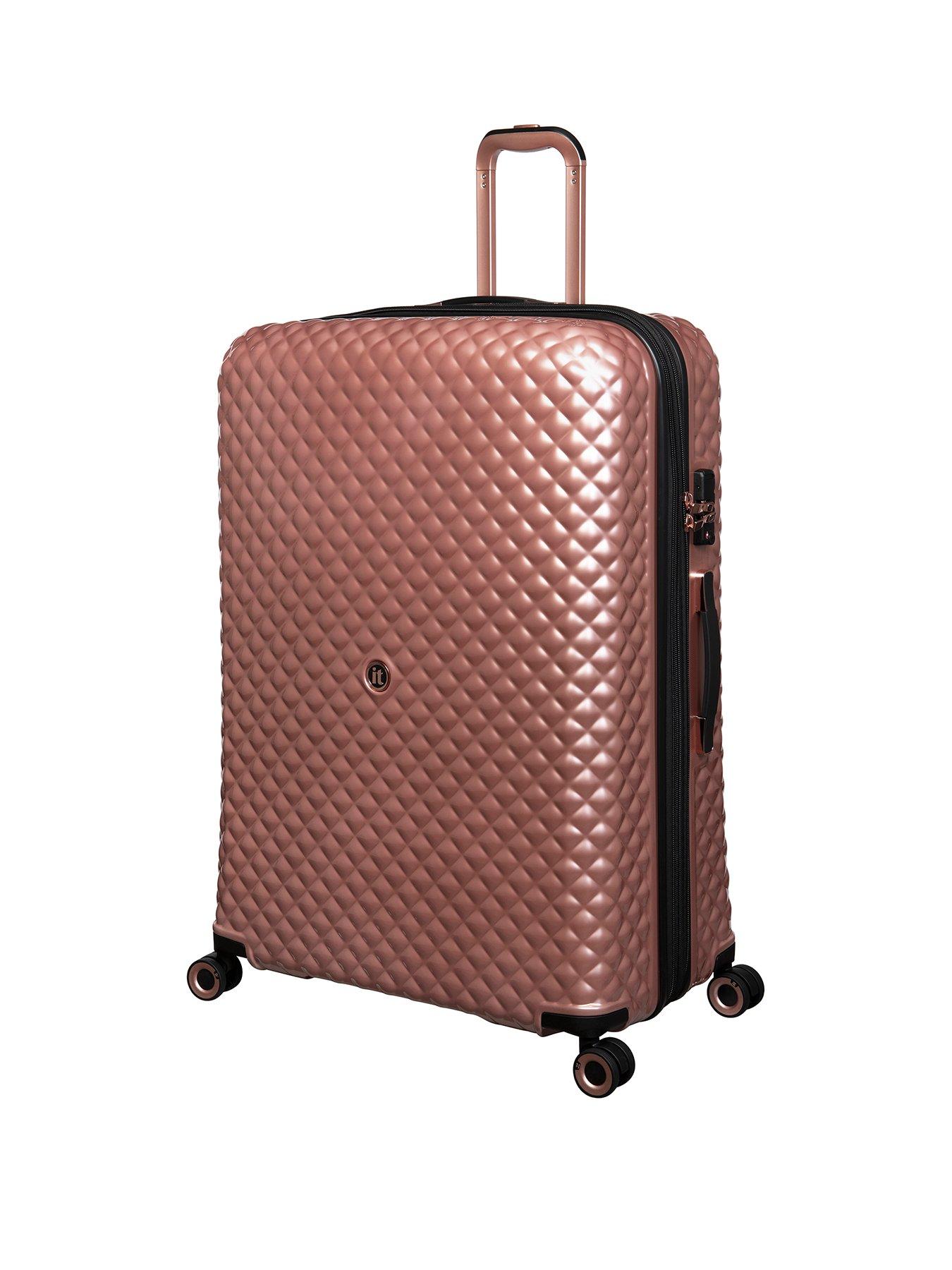 Hard shell rose gold suitcase on sale