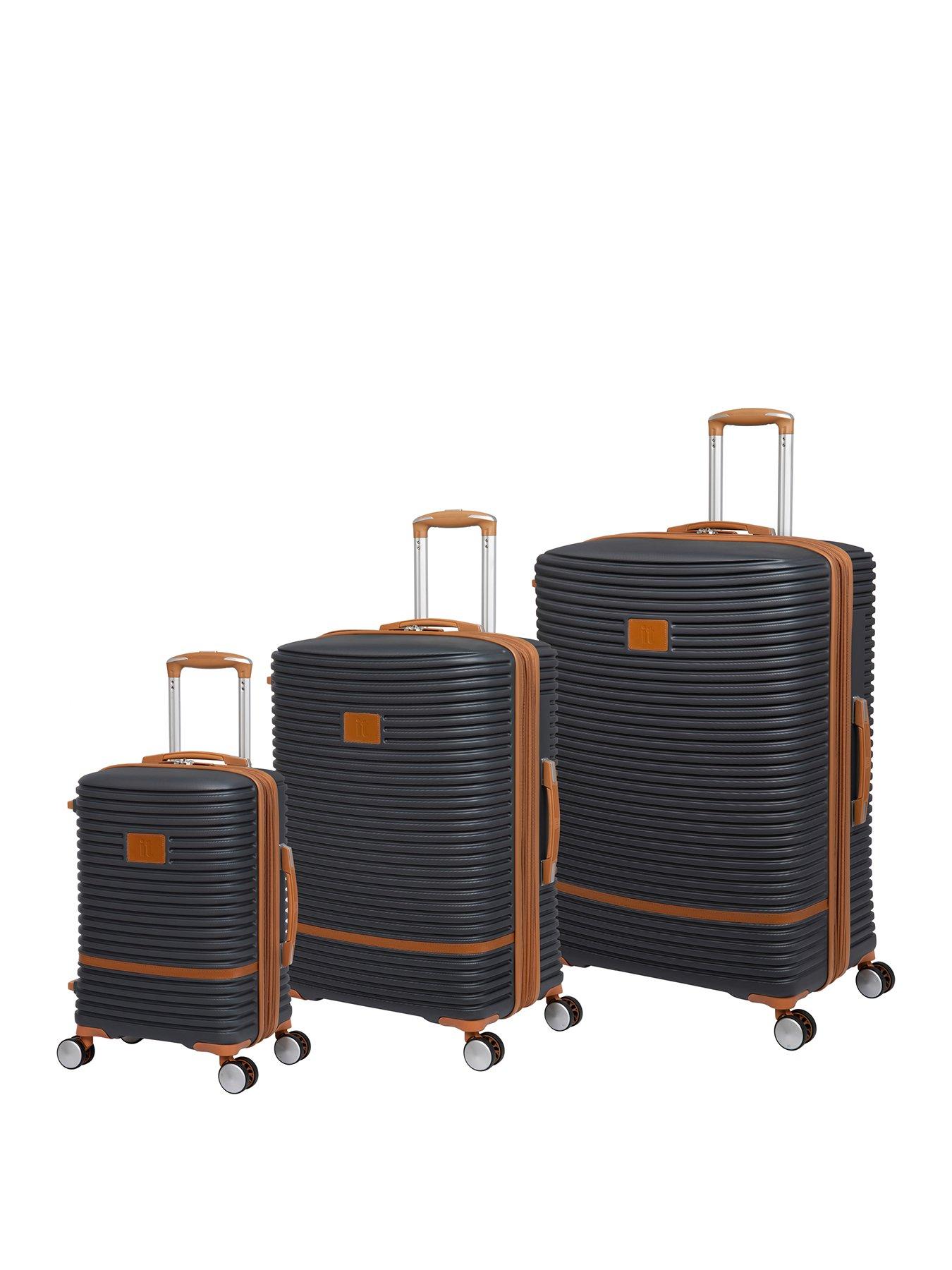Image 1 of 7 of it Luggage Replicating 3 Piece Charcoal Expandable Suitcase Set