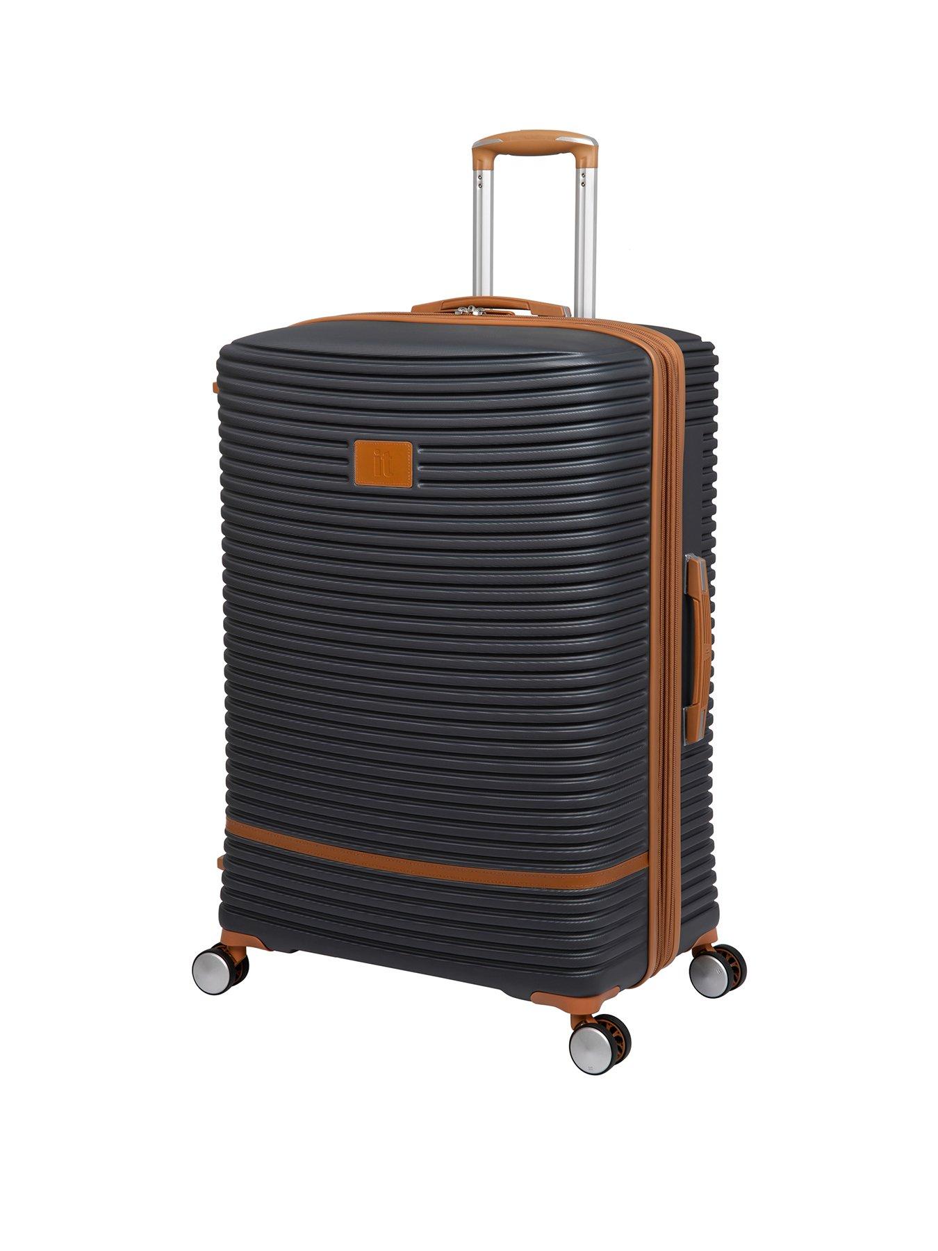 Image 1 of 7 of it Luggage Replicating Large Charcoal Expandable Suitcase Set