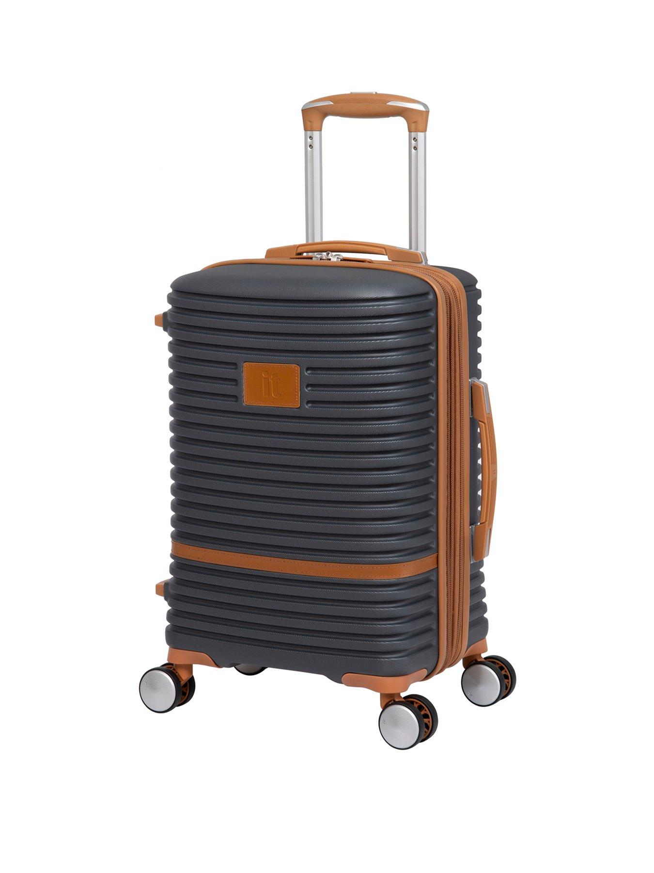 Image 1 of 7 of it Luggage Replicating Cabin Charcoal Expandable Suitcase Set
