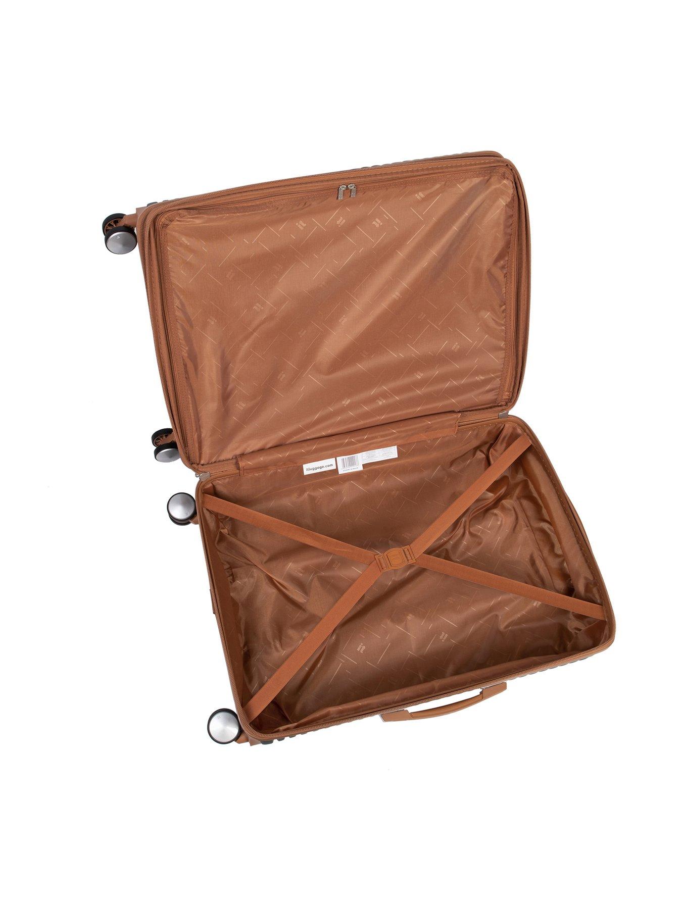 Image 7 of 7 of it Luggage Replicating Cabin Charcoal Expandable Suitcase Set