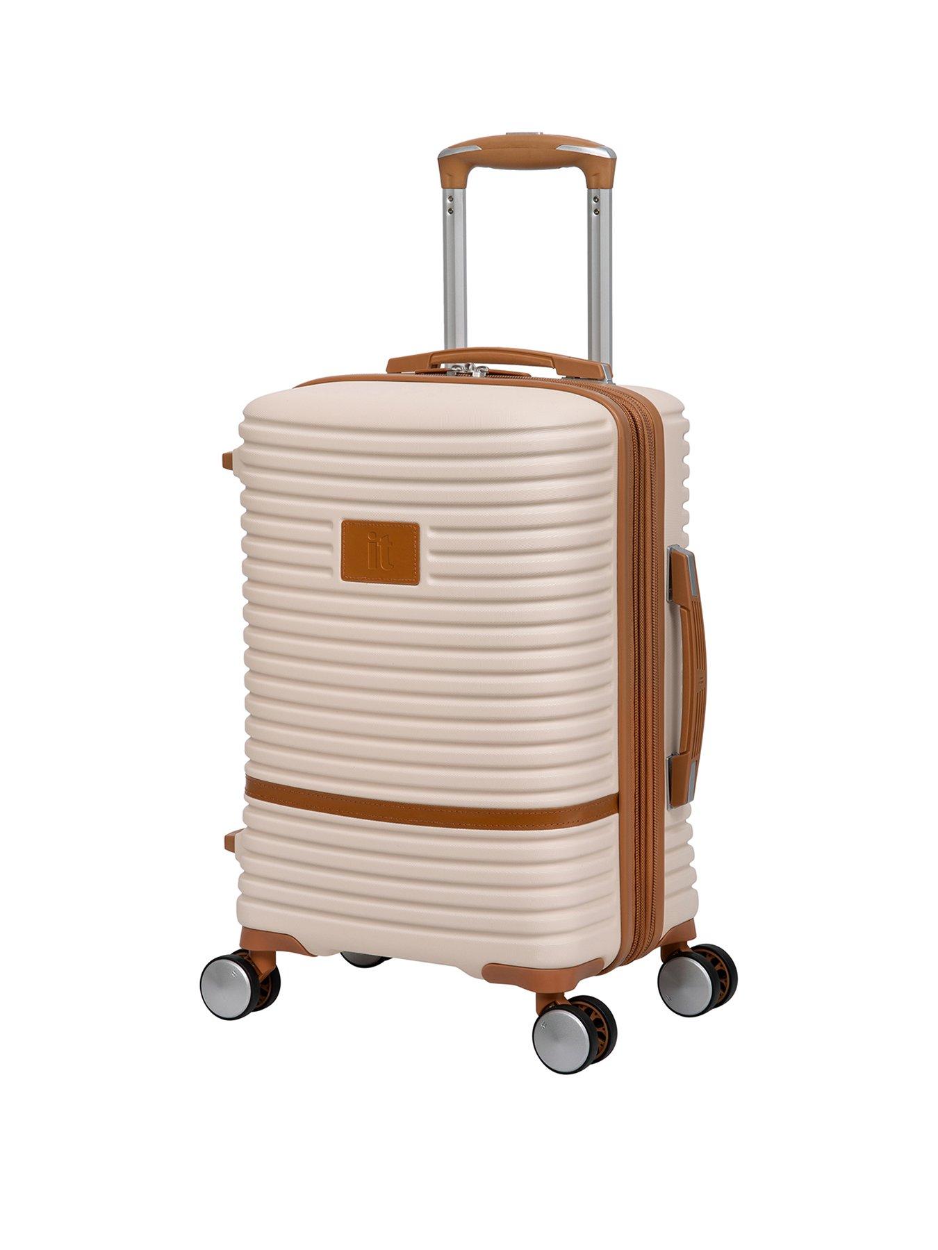 it Luggage Replicating Cabin Cream Expandable Suitcase Set | very.co.uk