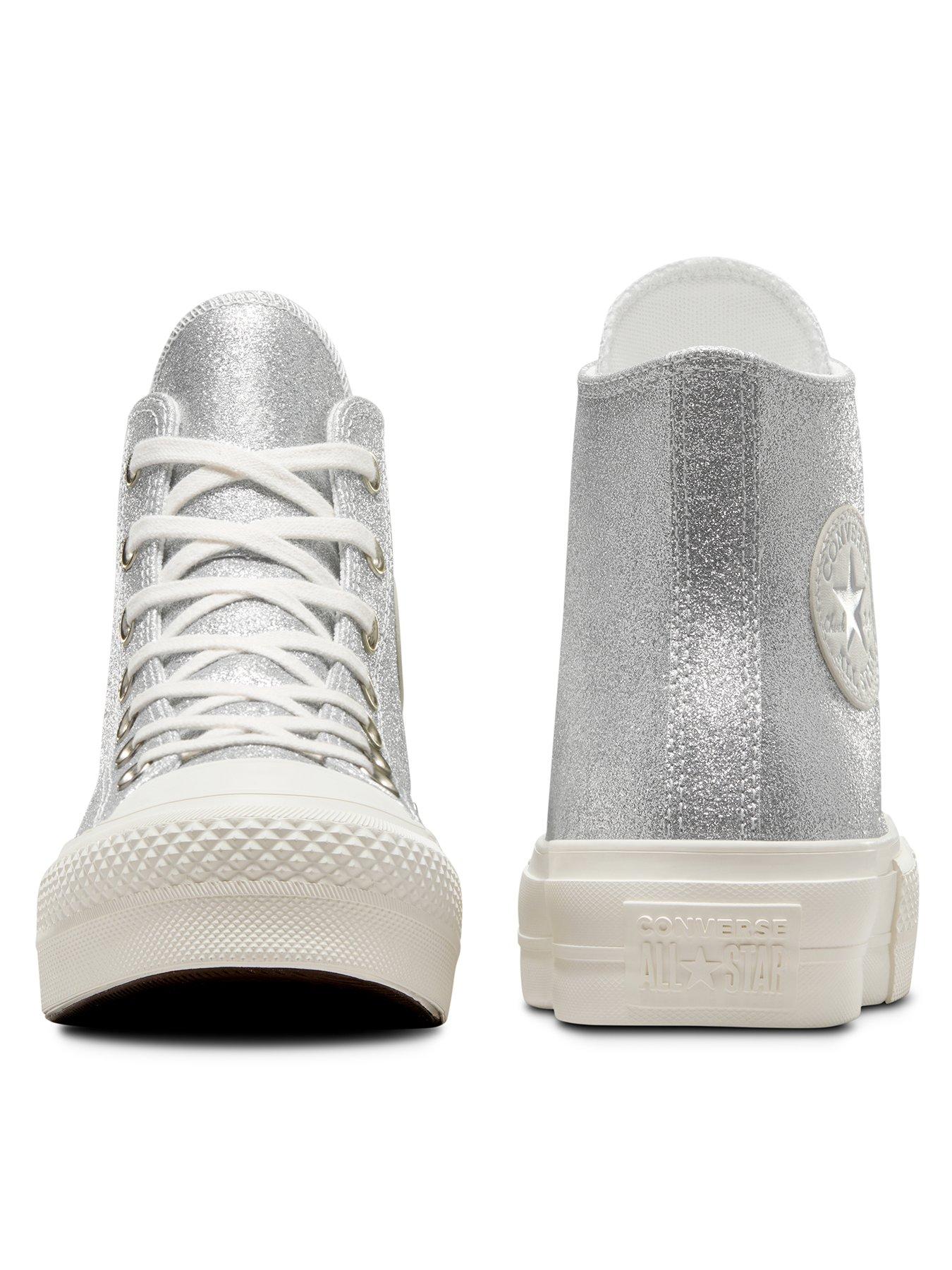 Chuck taylor silver on sale sequin converse