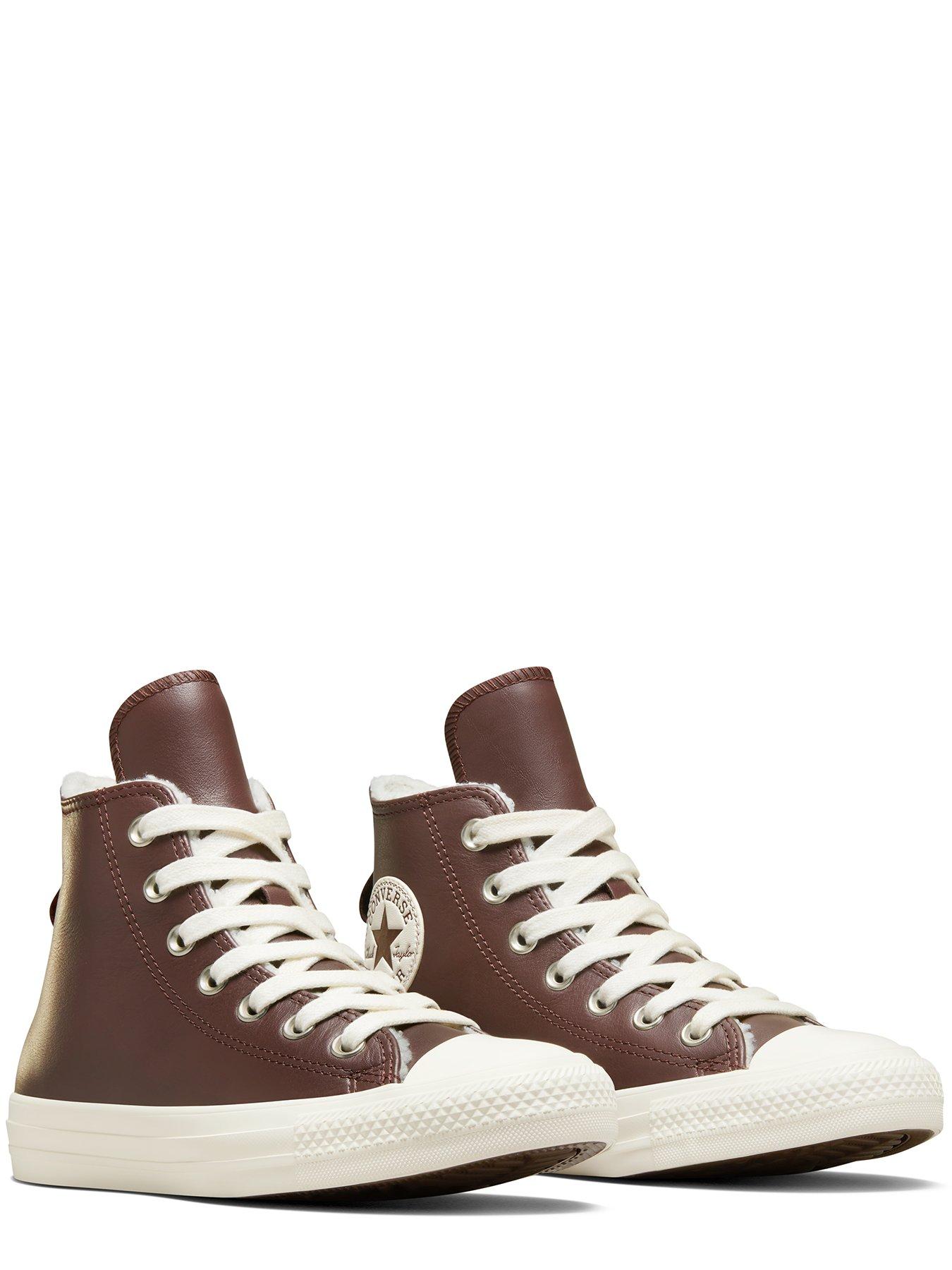 Converse leather outlet trainers sale