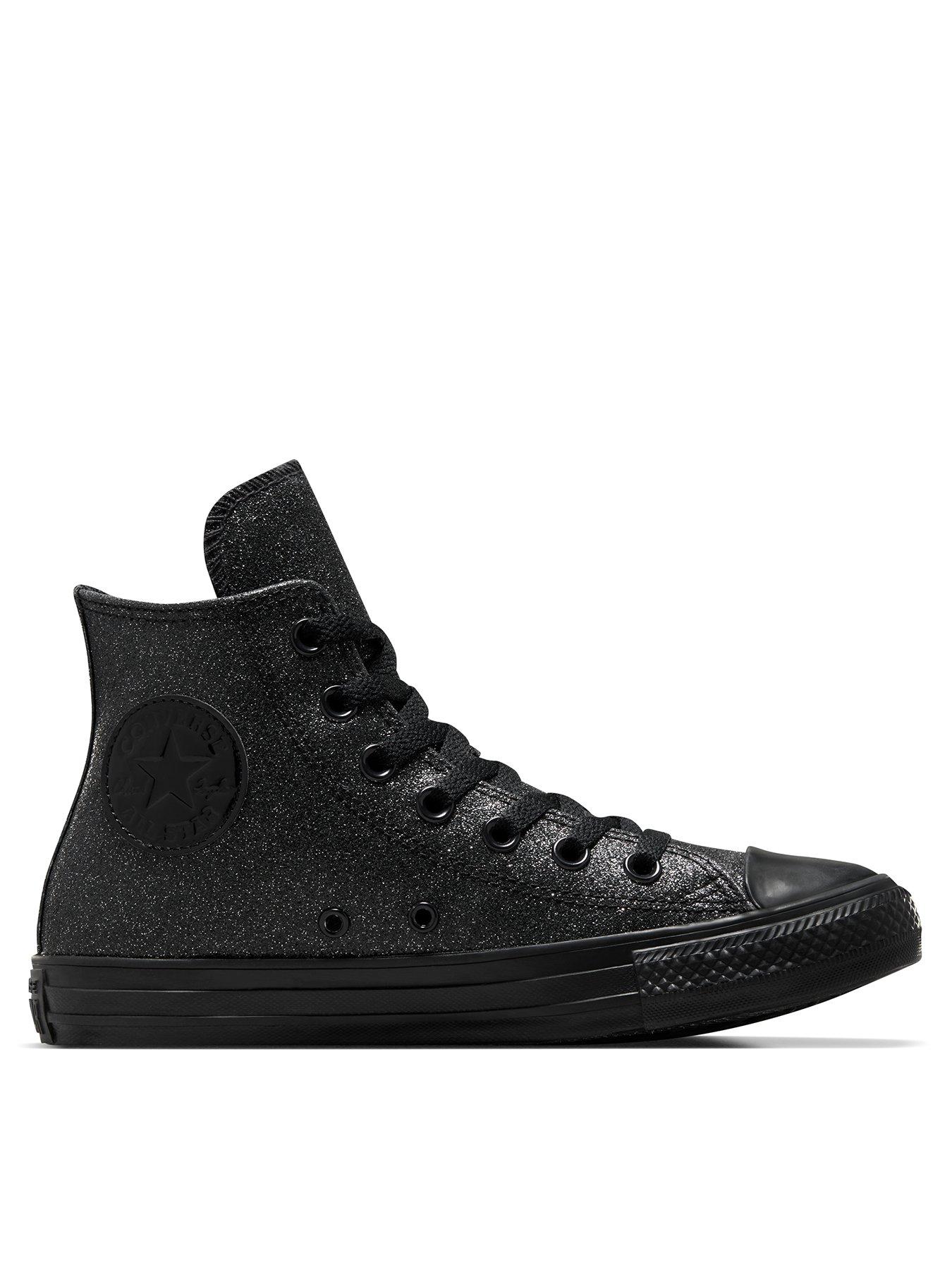 Glitter black store converse all stars