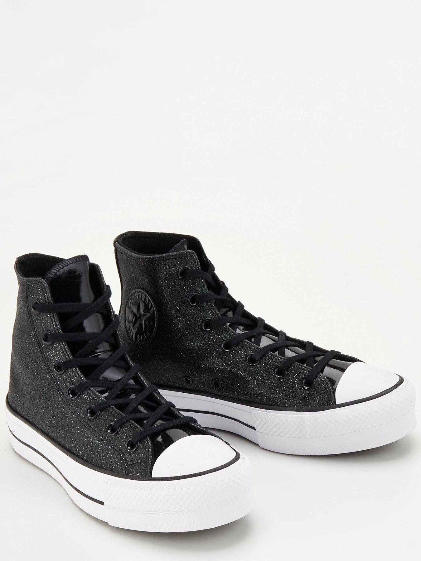 Womens black converse clearance sneakers