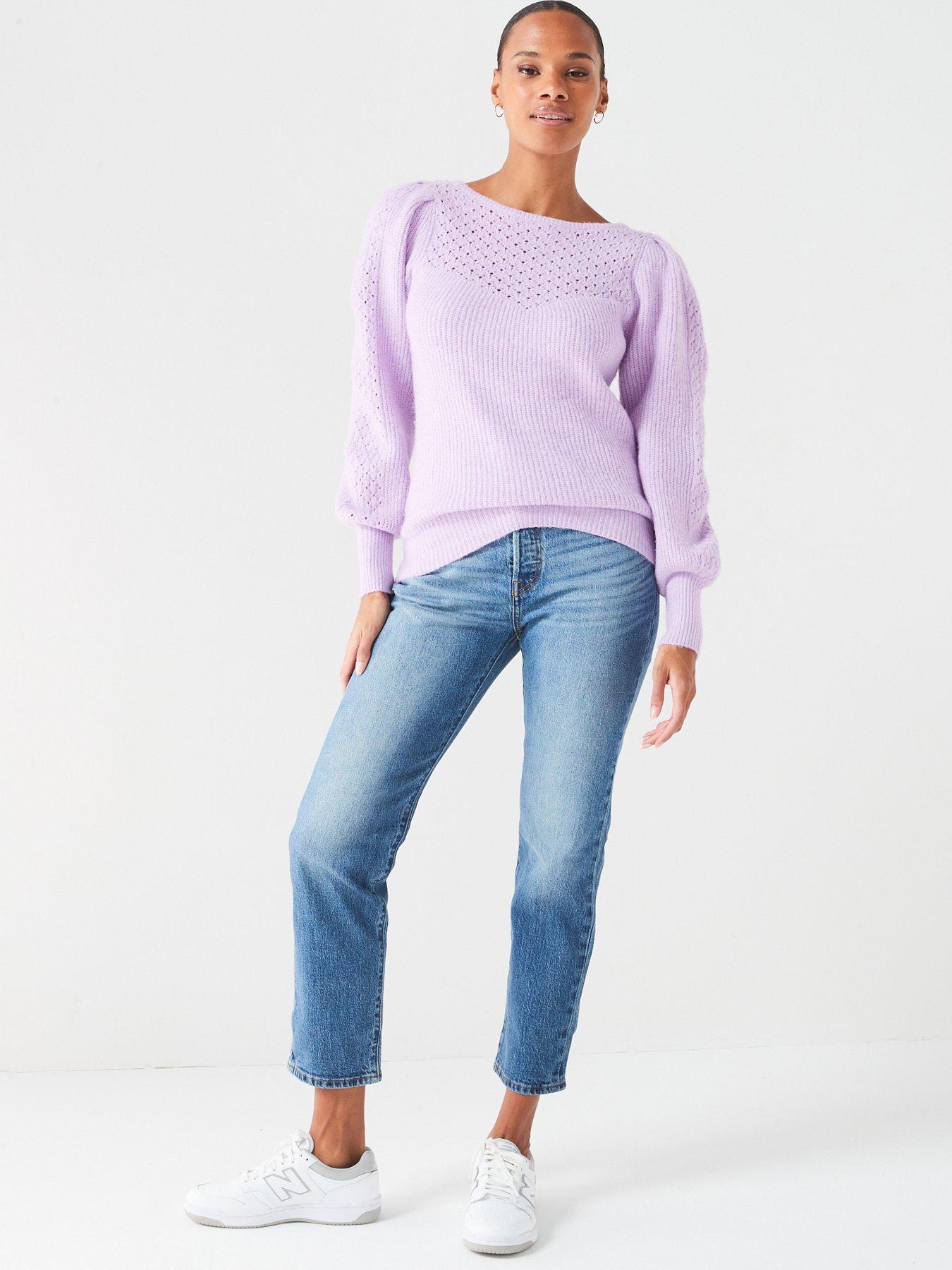 Lilac crew neck outlet sweater