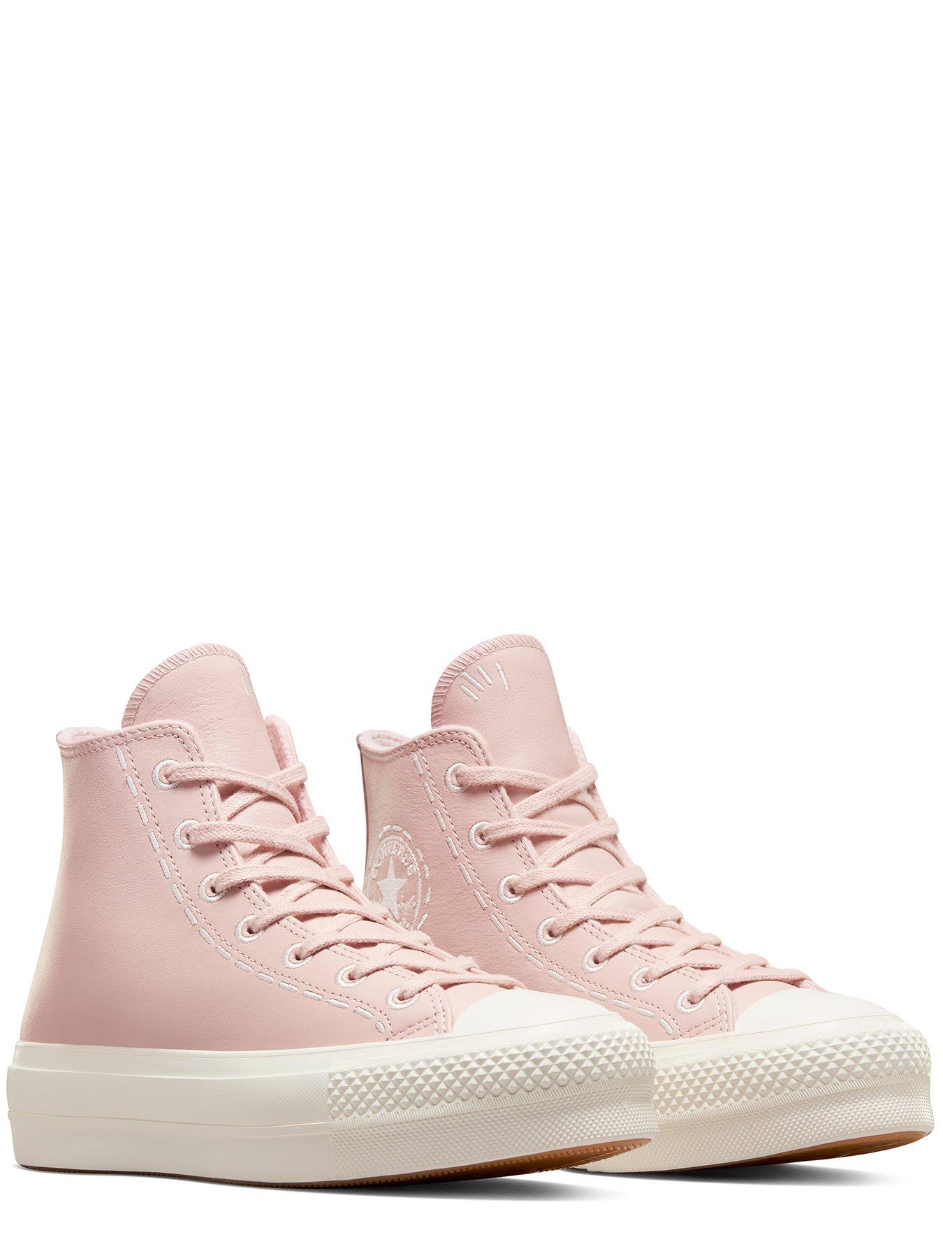 Converse clearance leather pink