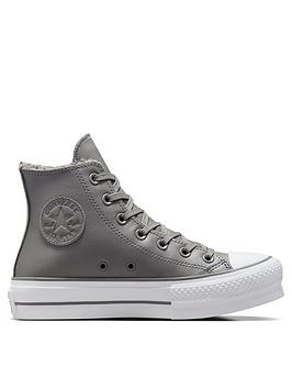 converse chuck taylor all star lift trainers - grey