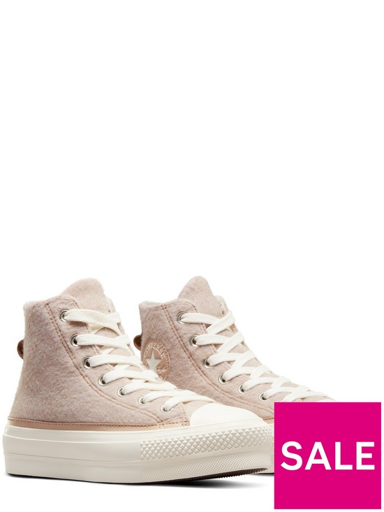 stillFront image of converse-chuck-taylor-all-star-warm-winter-lift-trainers-cream