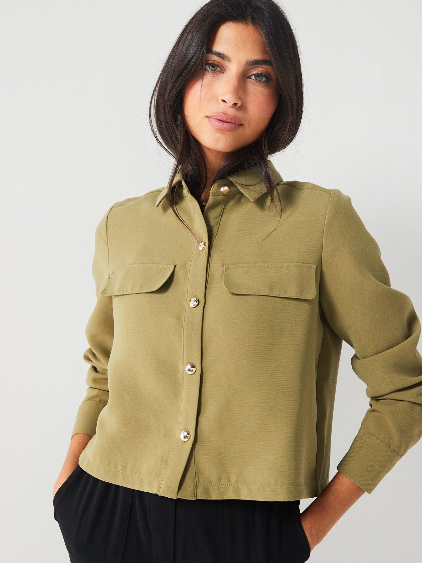 V by Very Long Sleeve Utility Shirt | Very.co.uk