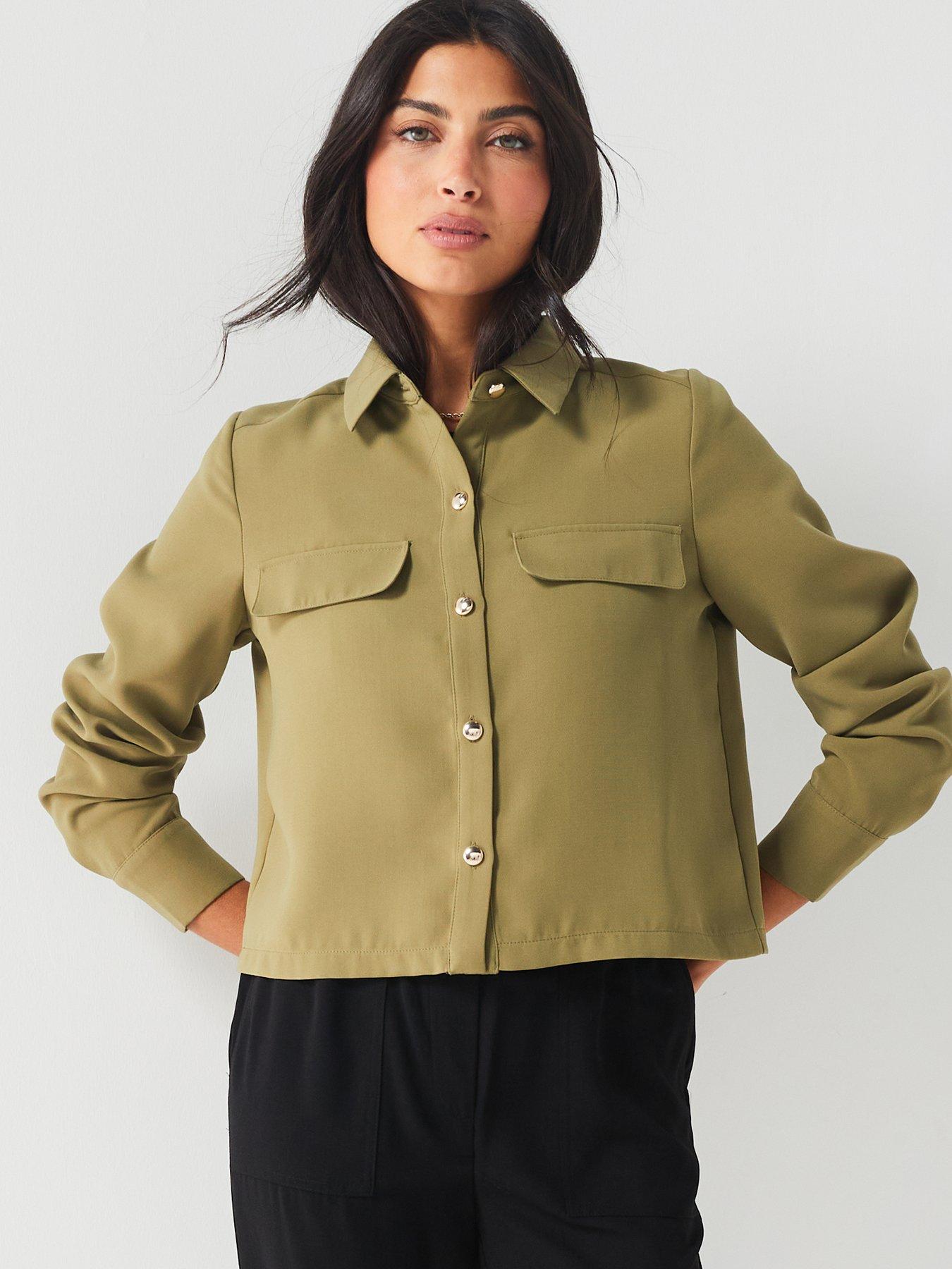 V by Very Long Sleeve Utility Shirt | Very.co.uk