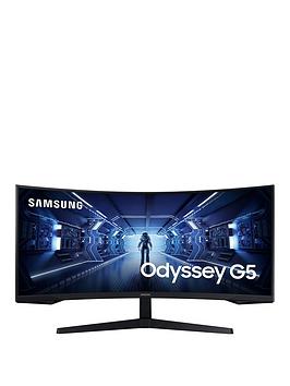 samsung odyssey g55t 34-inch wqhd 165hz curved gaming monitor