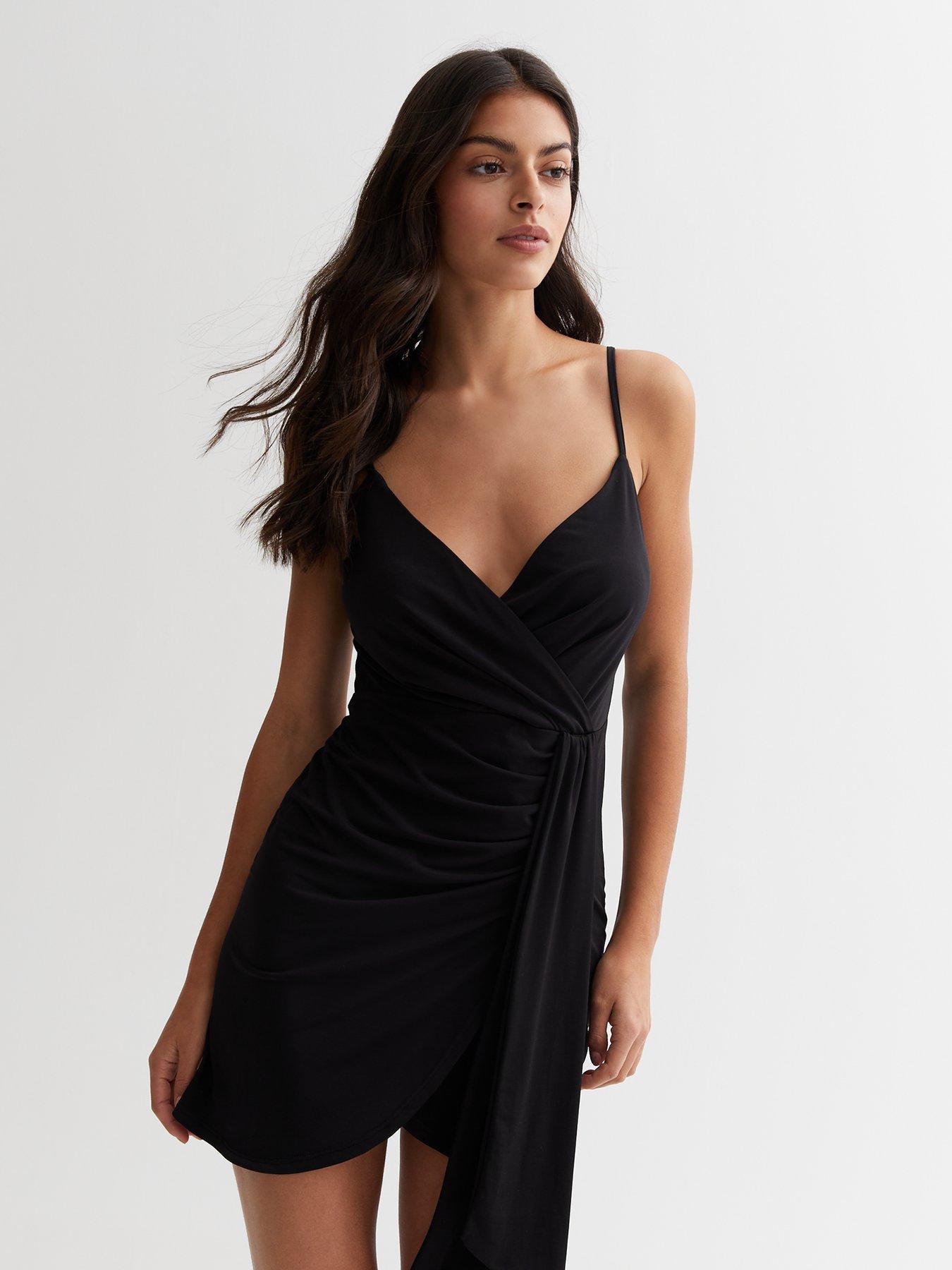 Black Premium Body-Sculpting Lace Bardot Dress