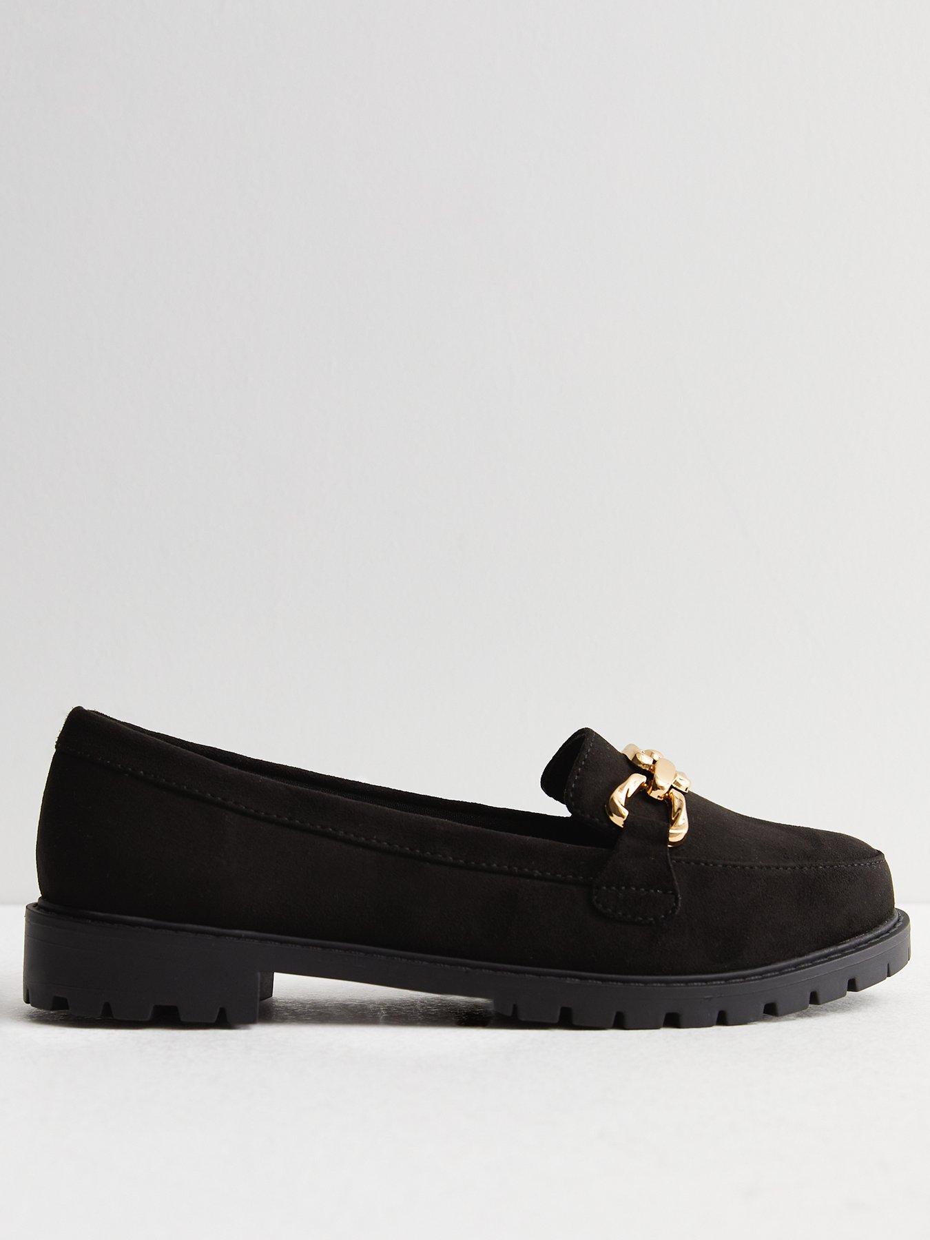 Black 2024 loafers gold