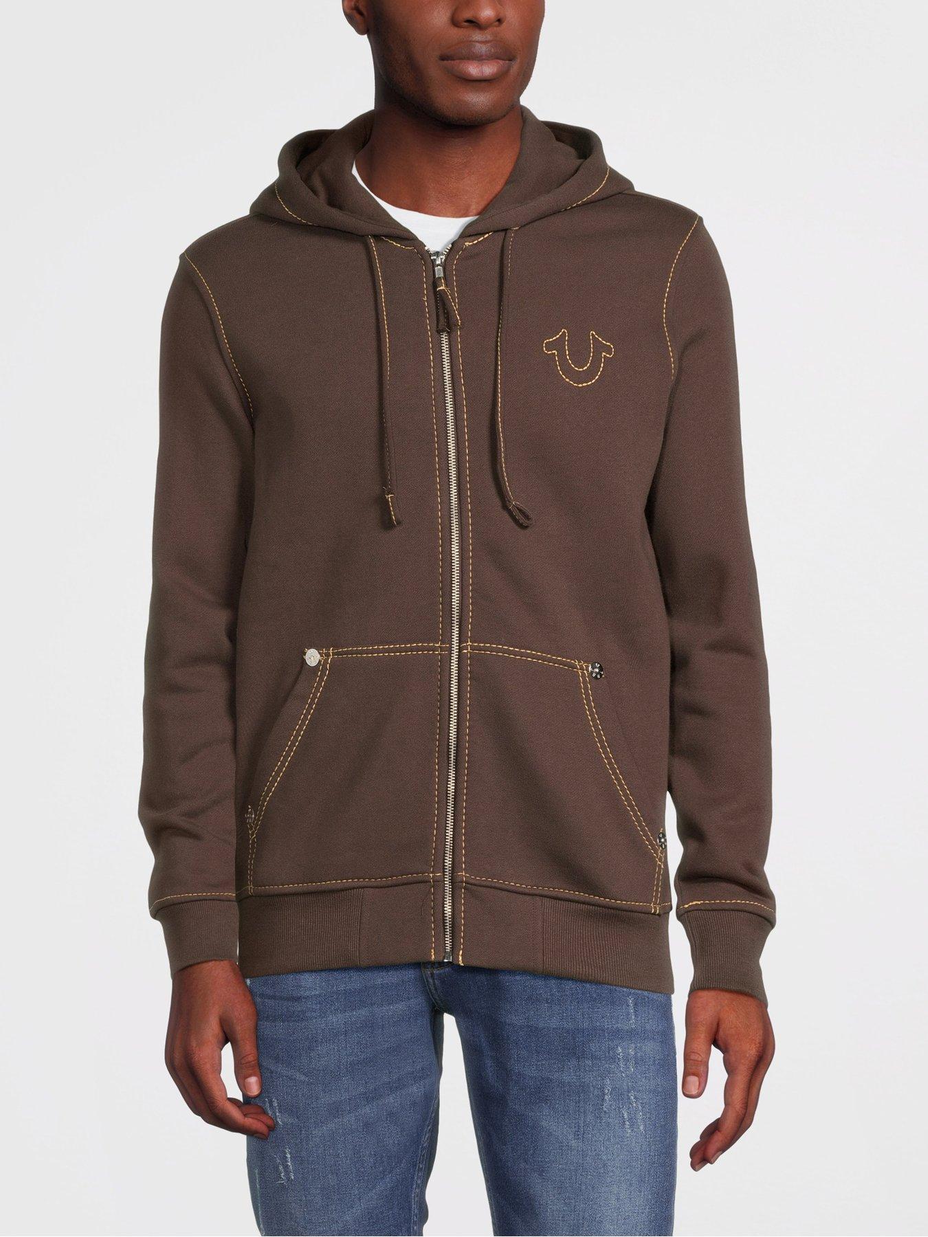 Olive green true religion on sale hoodie