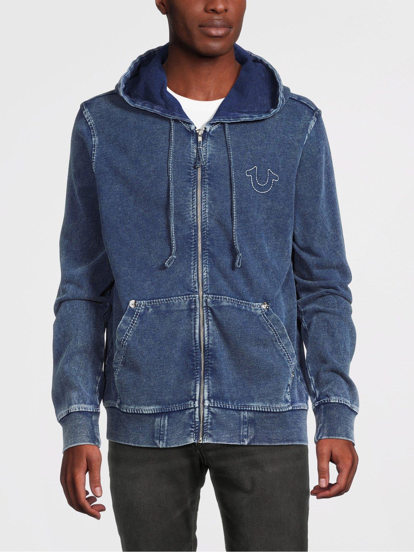 Blue true 2024 religion hoodie