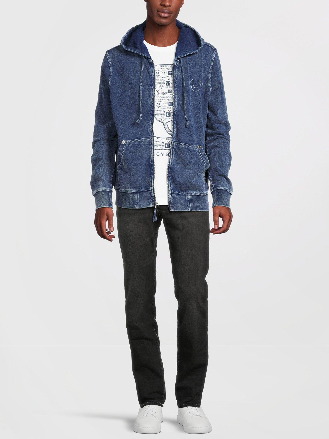 True religion best sale jean jacket hoodie