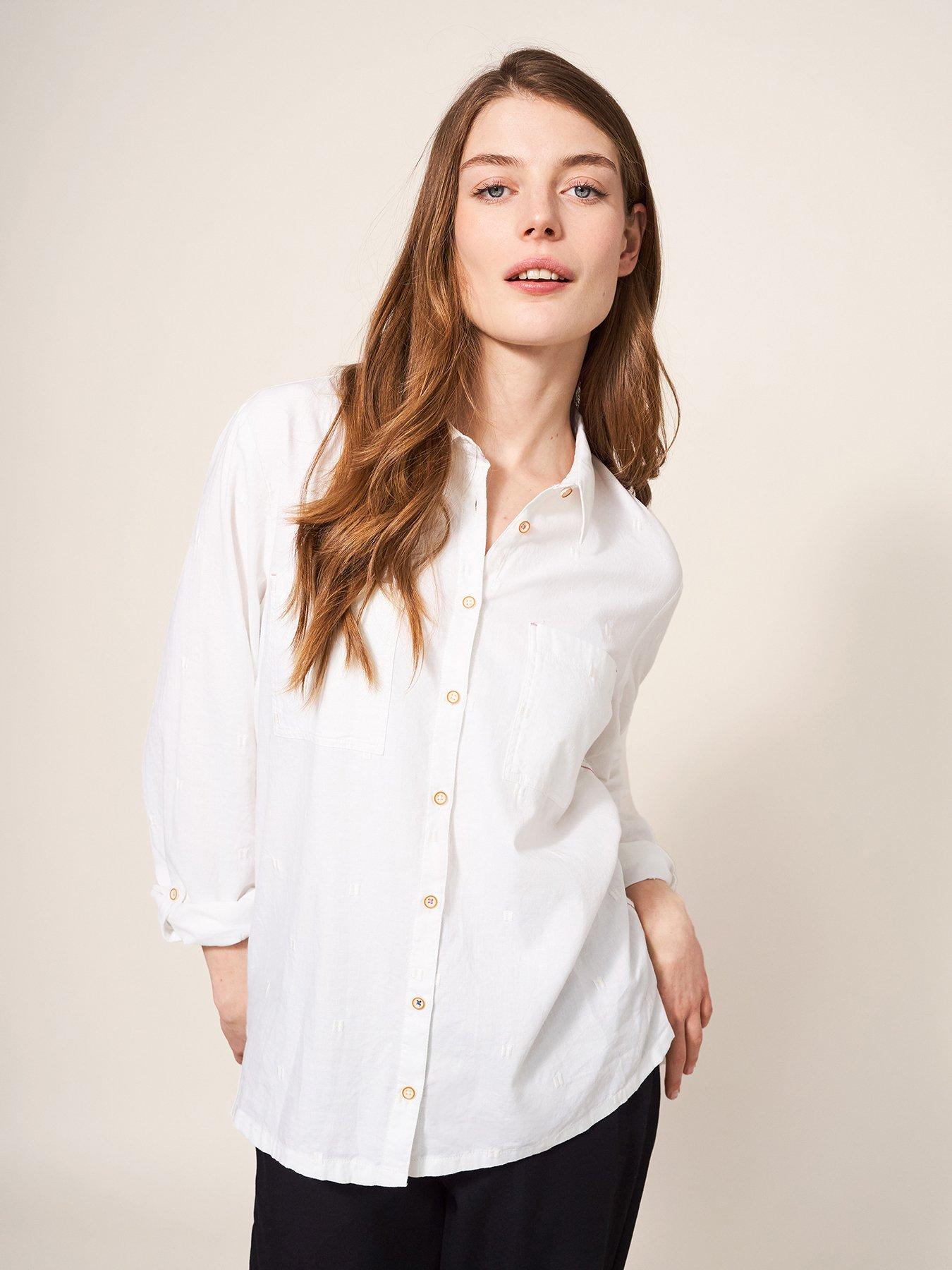 undefined Sophie Cotton Shirt - White