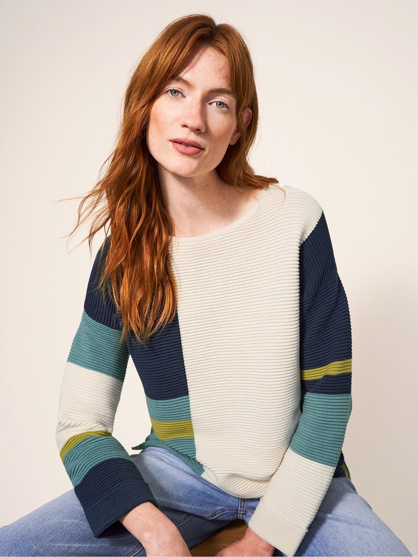 White stuff ripple clearance jumper