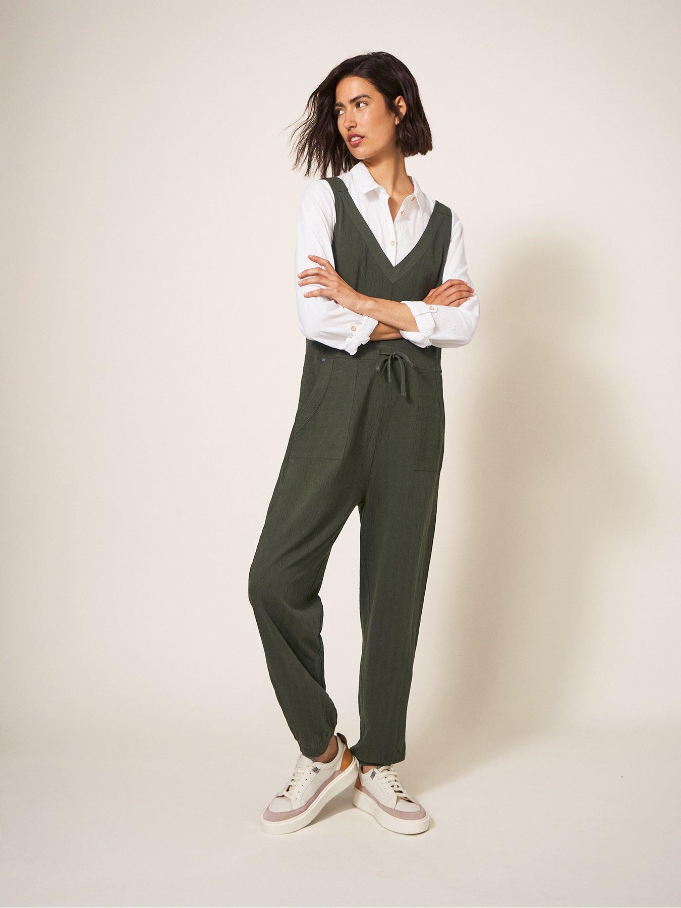 Just Be: Gray Jersey Knit Ultra Soft Wide Leg Jumpsuit w/Pockets