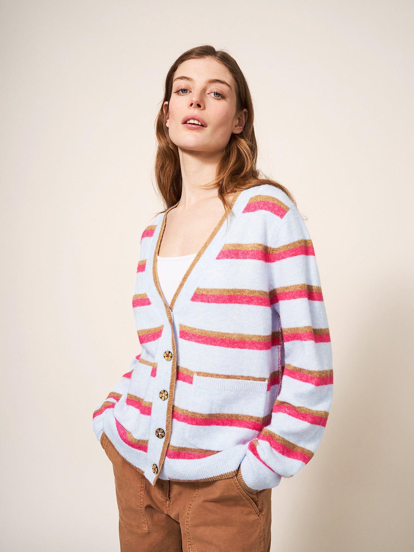 Ibiza Ombre Tie Waist Cardigan, Womens Knitwear