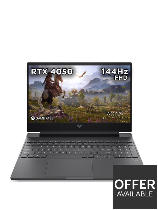 front image of hp-victus-15-fa1007na-laptop-156in-fhd-144hznbspgeforce-rtx-4050-intel-core-i5-16gb-ram-512gb-ssd-silver