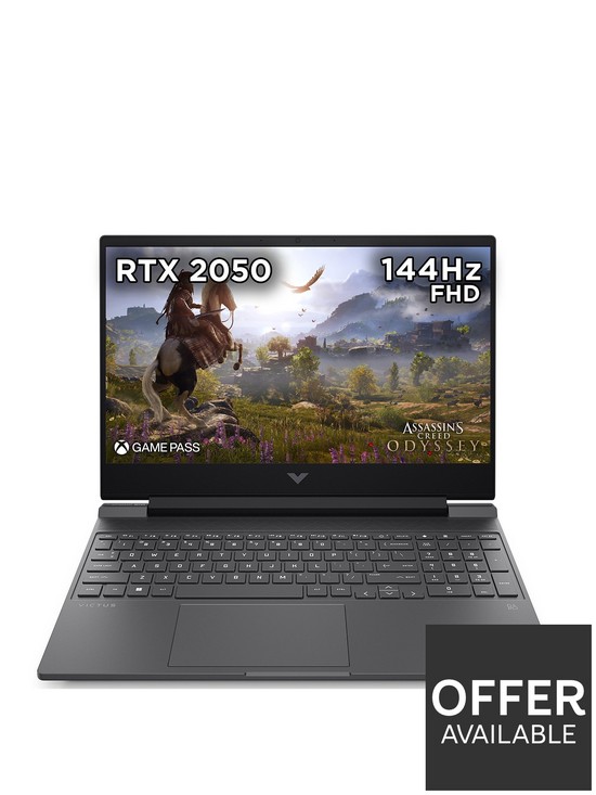 front image of hp-victus-15-fb1001na-laptop-156in-fhd-144hznbspgeforce-rtx-2050-amd-ryzen-5-8gb-ram-512gb-ssd-silver