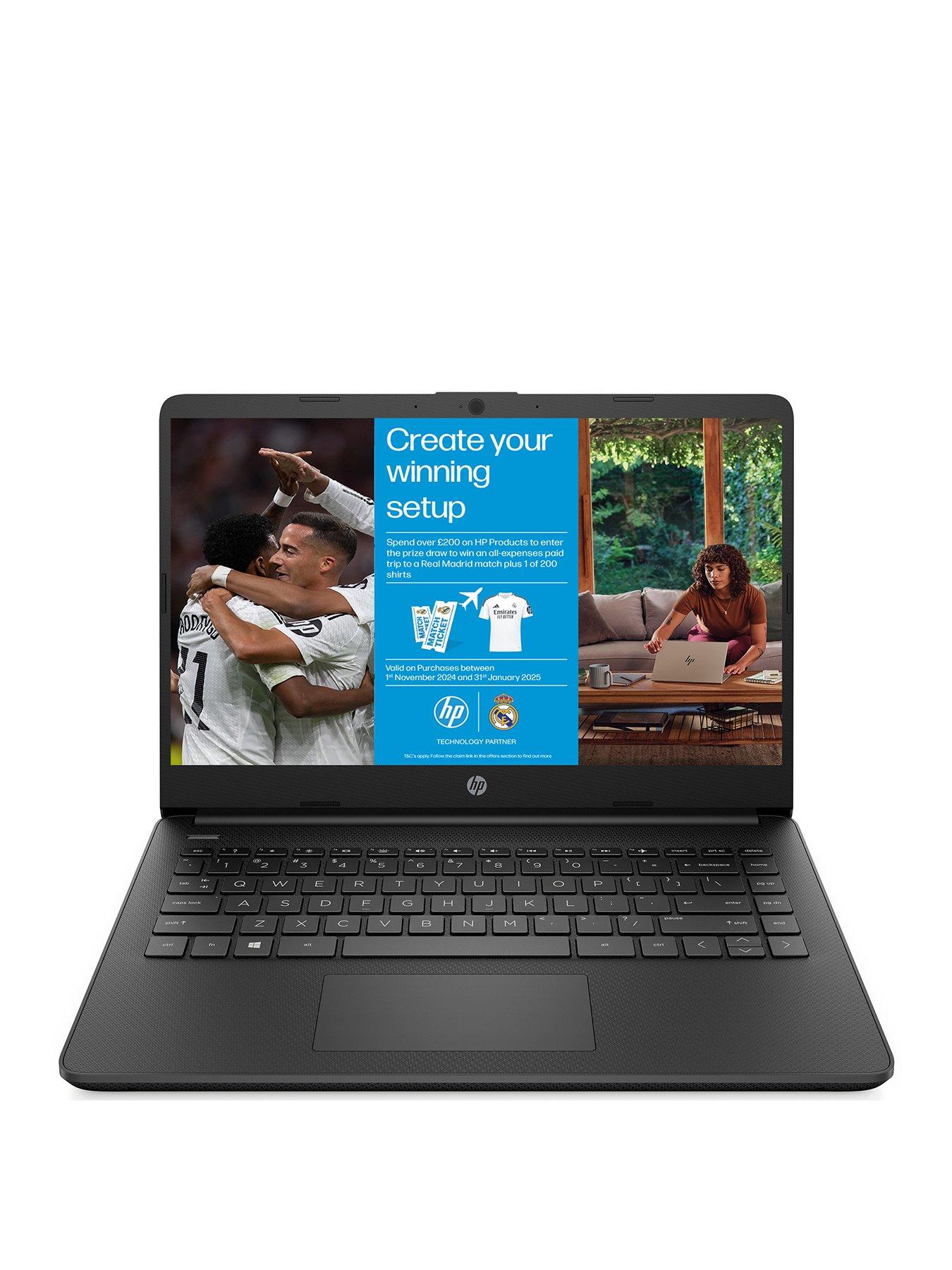 Image 2 of 7 of HP Stream&nbsp;14s-dq0034na Laptop - 14in HD, Intel Celeron, 4GB RAM, 128GB SSD, Microsoft 365 Personal (12 Months) Included, with Optional Norton 360 (1 Year) - Black