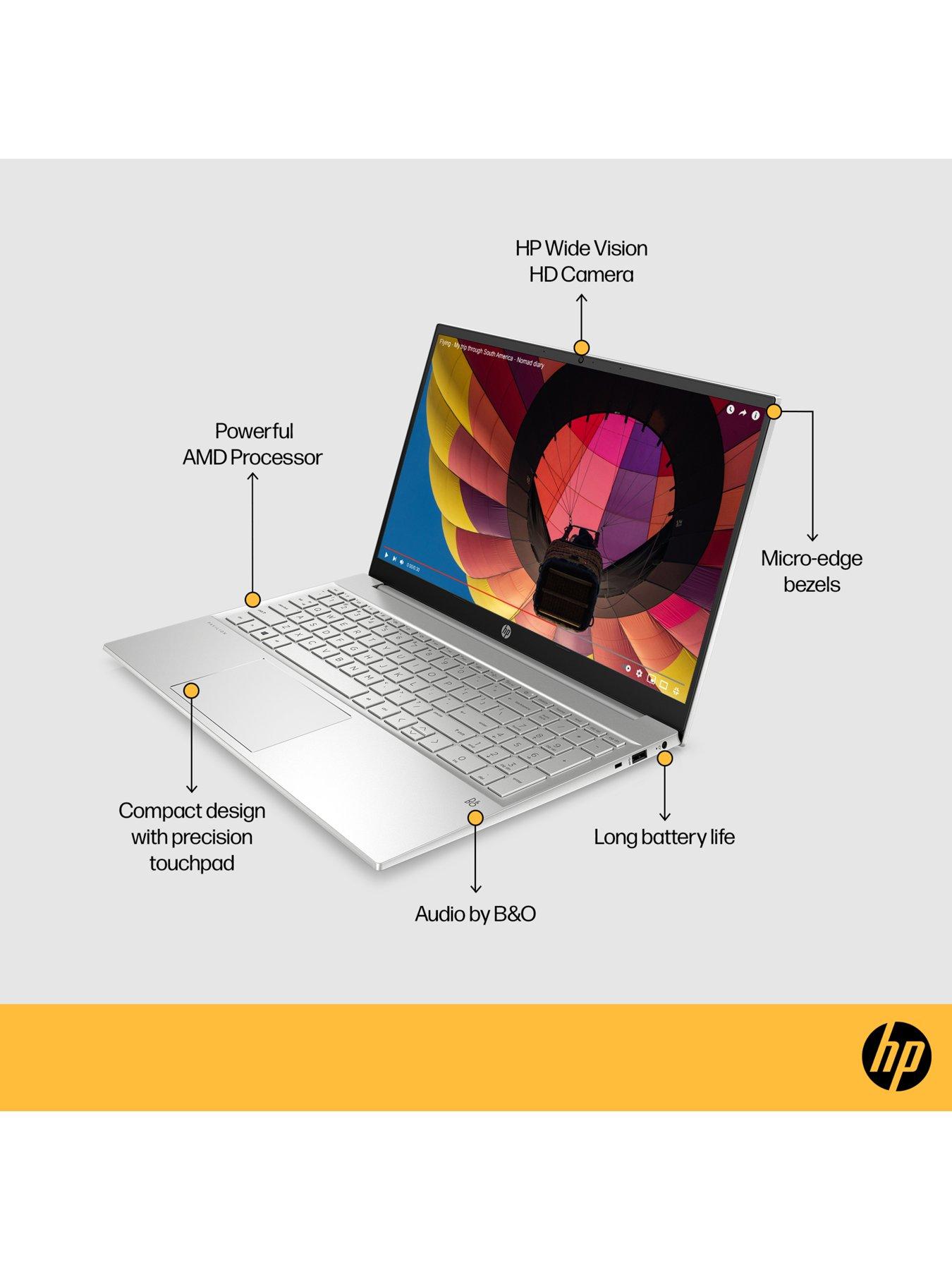 Image 4 of 8 of HP Pavilion 15-eh1029na Laptop - 15.6in FHD,&nbsp;AMD Ryzen 5, 8GB RAM, 512GB SSD&nbsp;- Silver