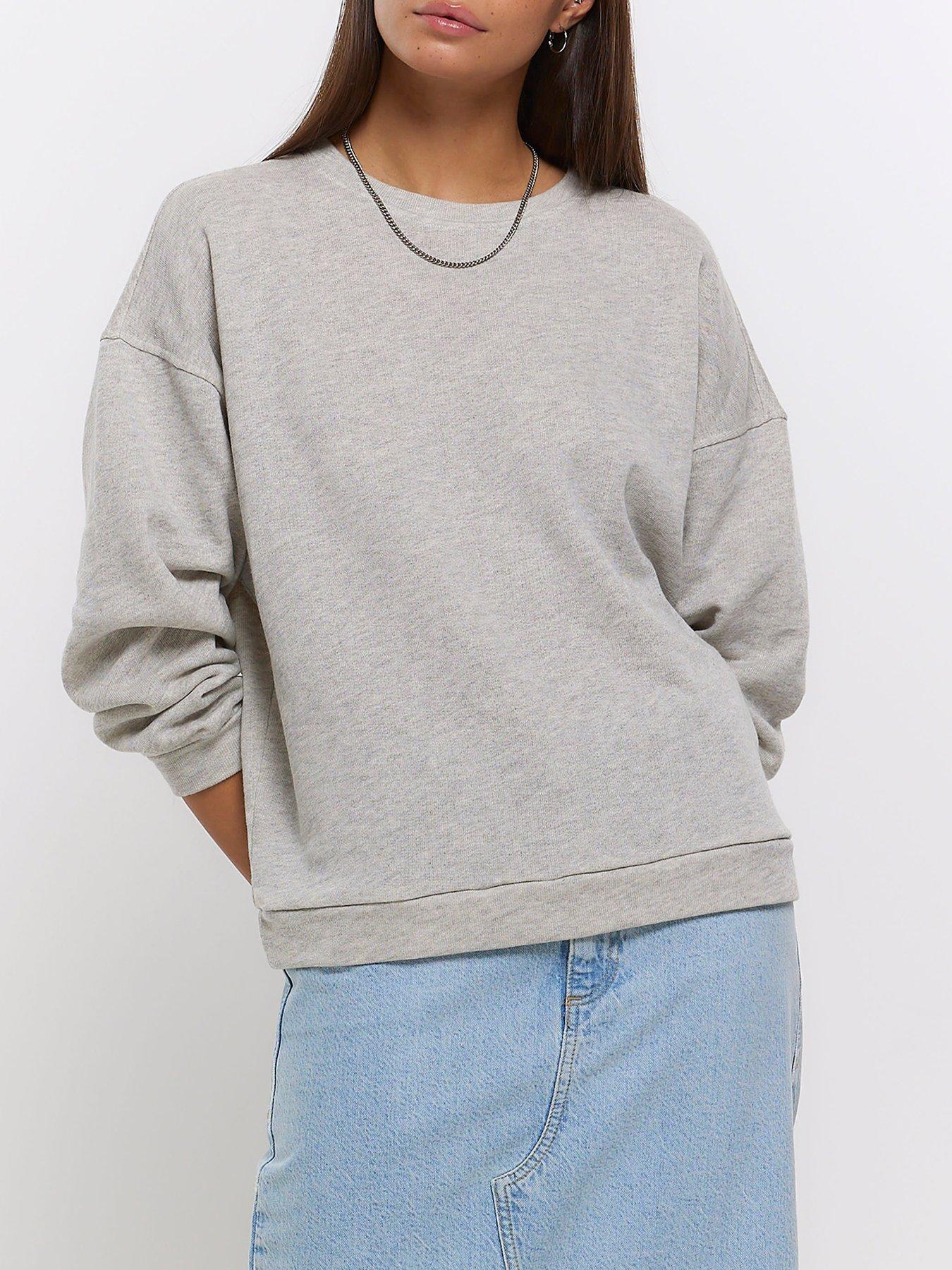 River Island Crew Sweatshirt - Grey | very.co.uk