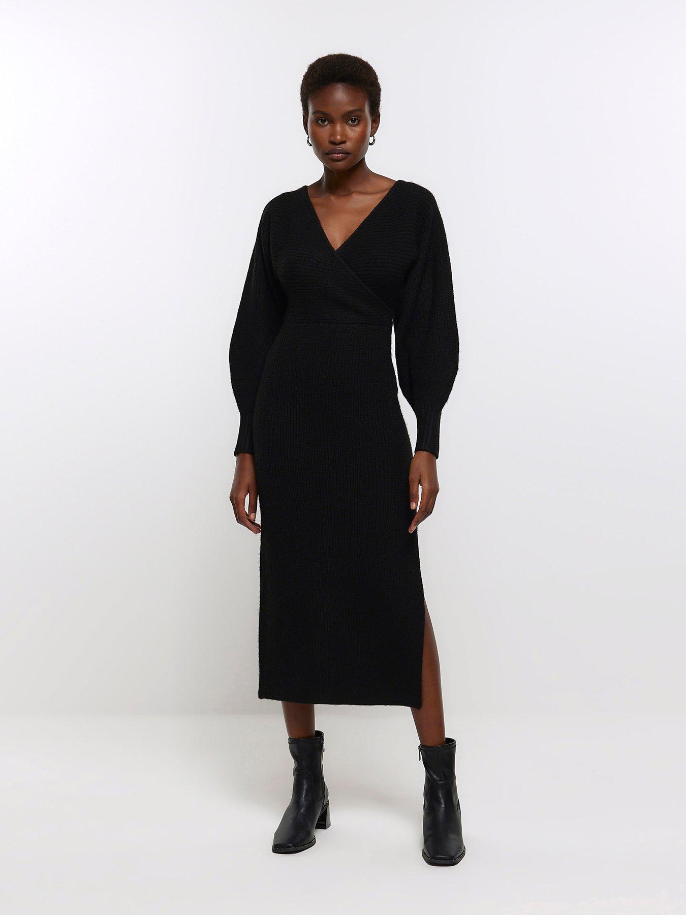 Black midi clearance jumper dress