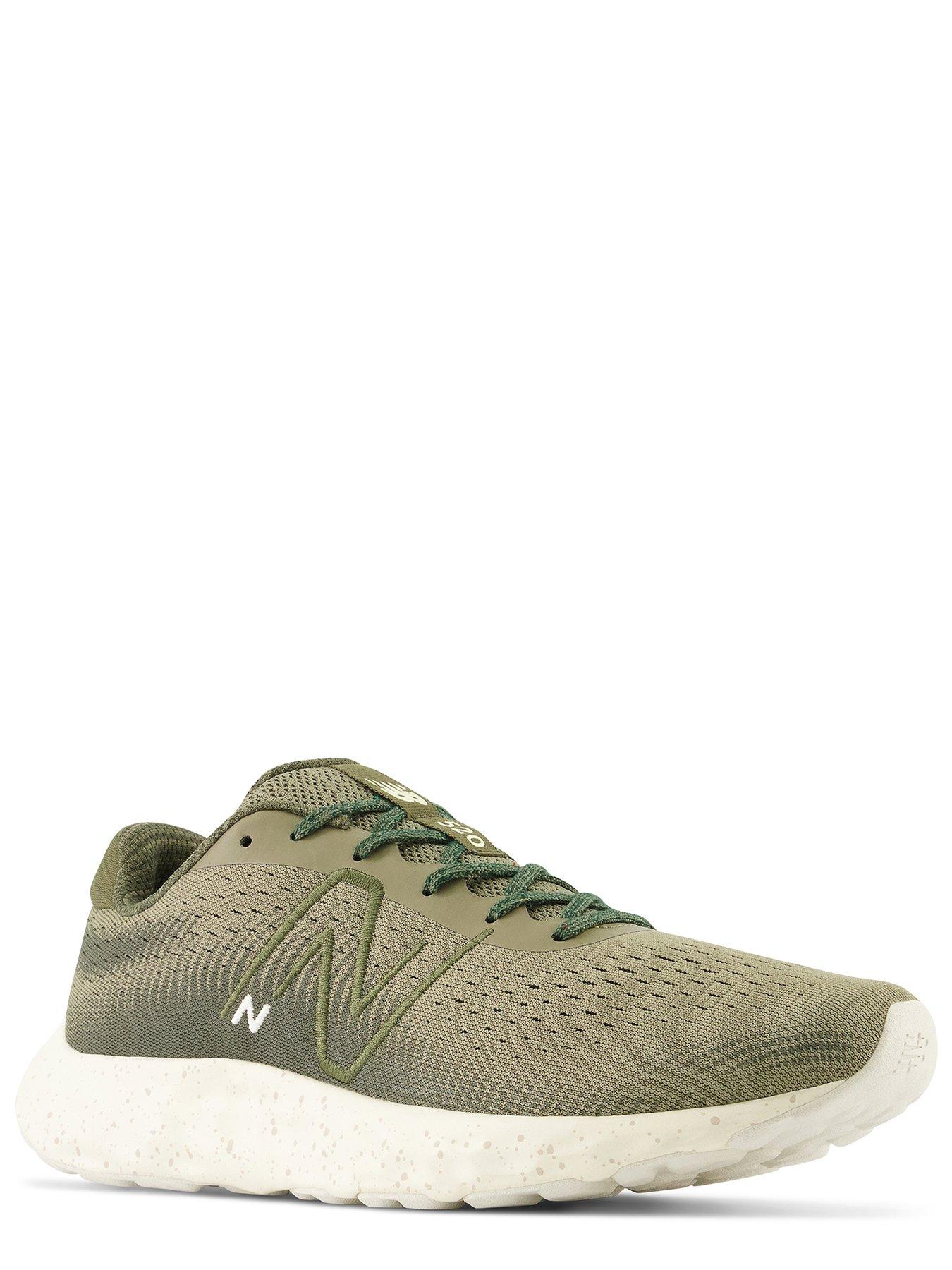 Mens khaki new balance sales trainers