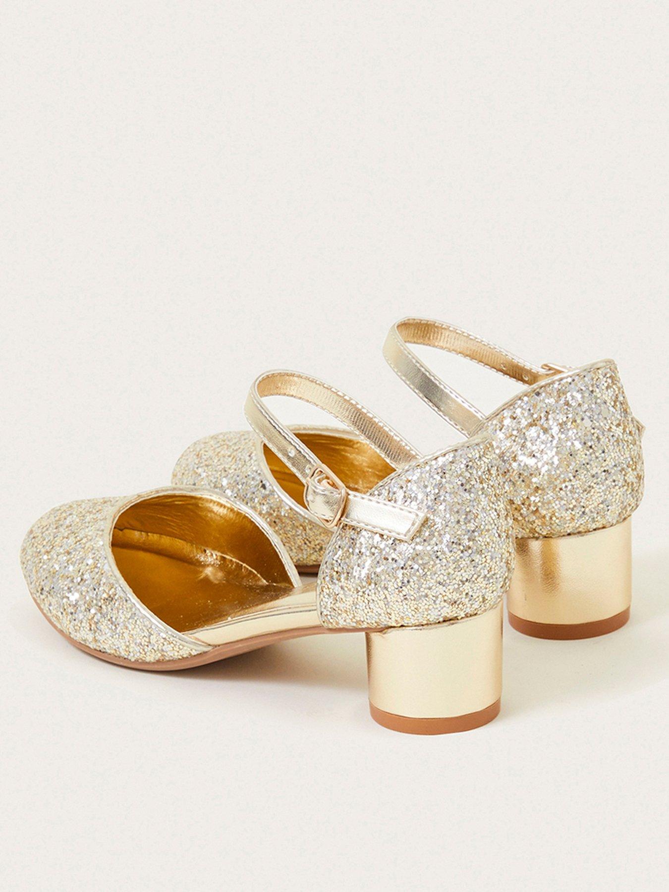 Gold glitter heels on sale uk