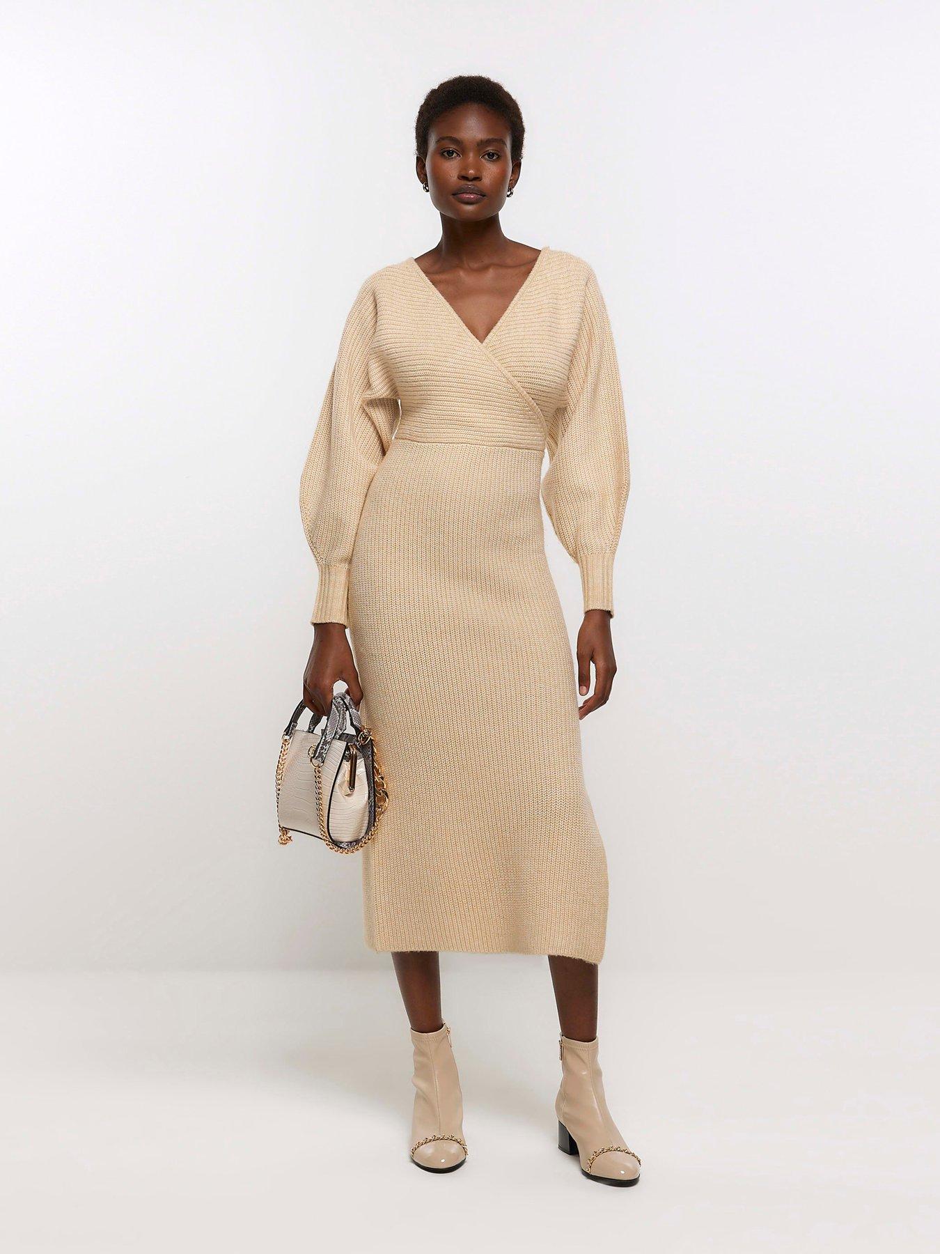 Beige jumper hot sale dress